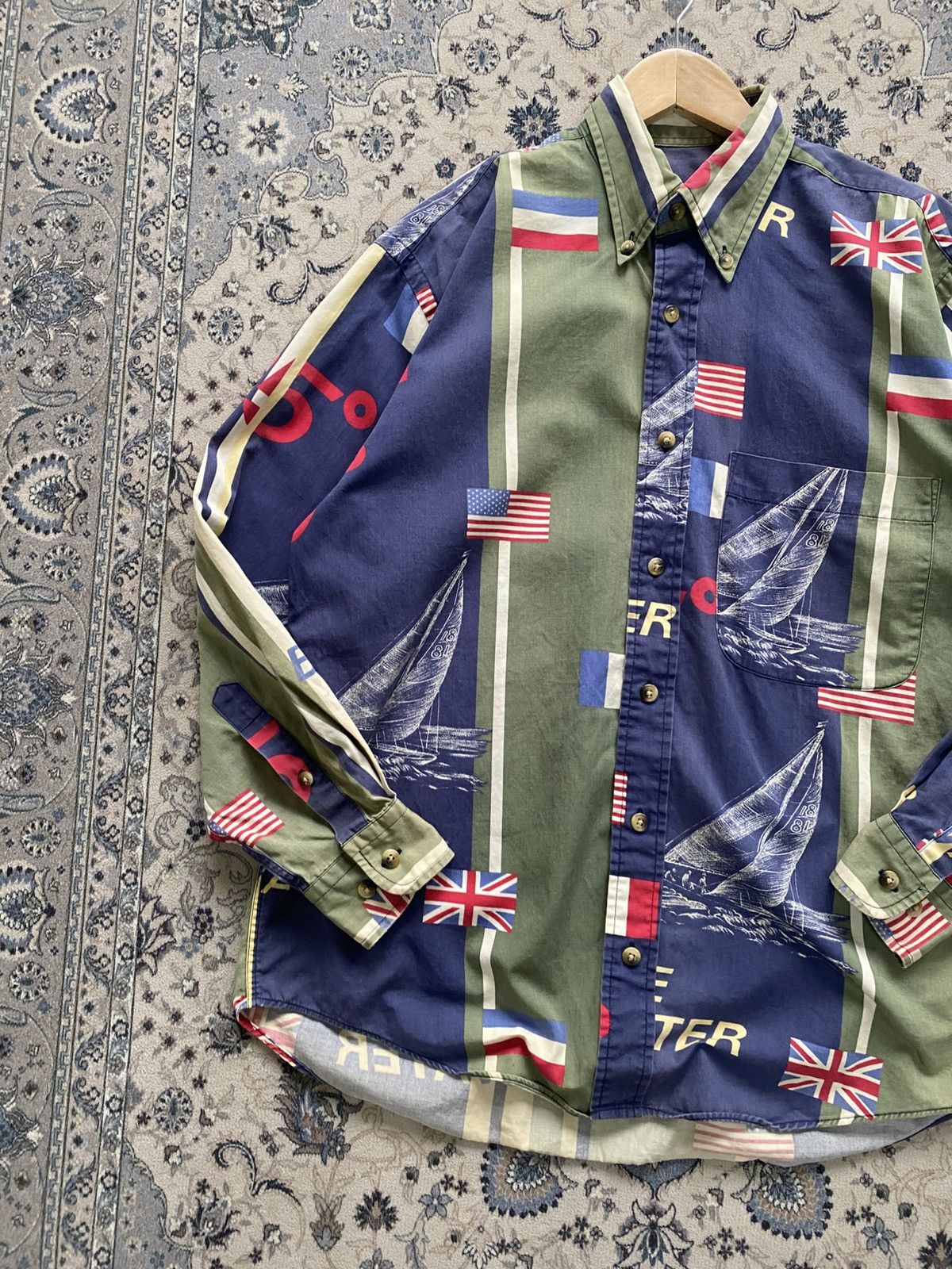 Polo Ralph Lauren RARE VINTAGE NAUTICA SAILOR USA UK FLAG 90s Size US S / EU 44-46 / 1 - 3 Thumbnail