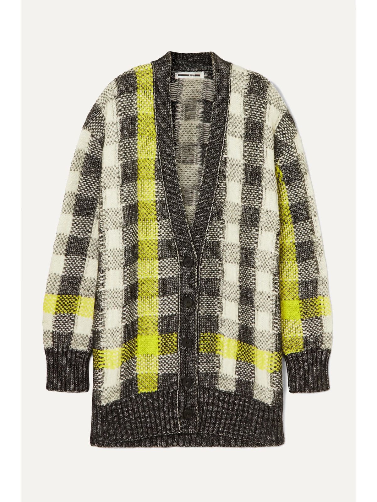Alexander McQueen MCQ ALEXANDER MCQUEEN Checked knitted cardigan Size S / US 4 / IT 40 - 1 Thumbnail