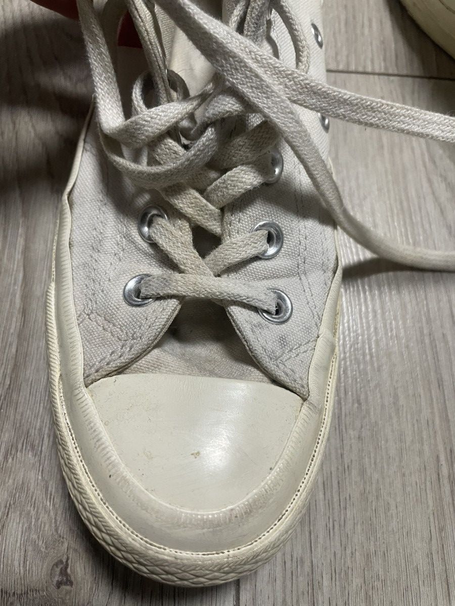 Comme des Garcons Comme des Garçons Play Converse Chuck Taylor White Sneakers Size US 6 / EU 39 - 12 Thumbnail