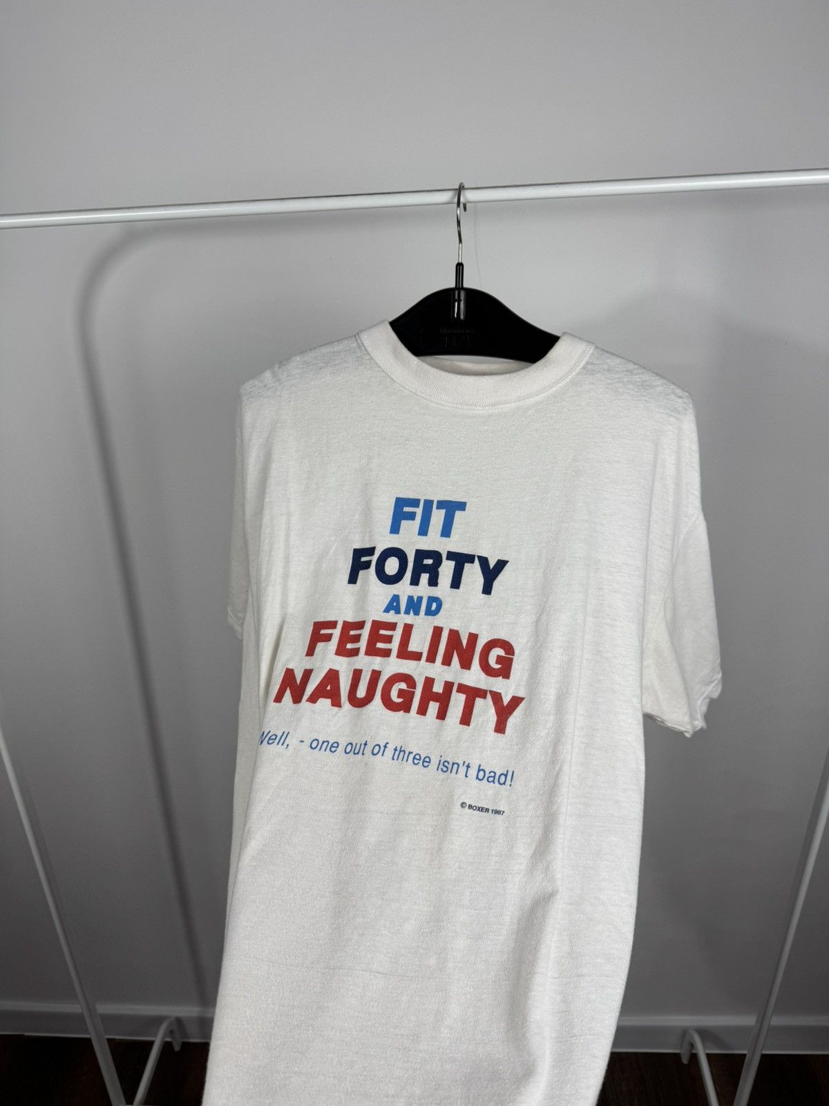Other Vintage 1987 Fit Forty Feeling Naughty Graphic Tee White XL Size US XL / EU 56 / 4 - 10 Thumbnail