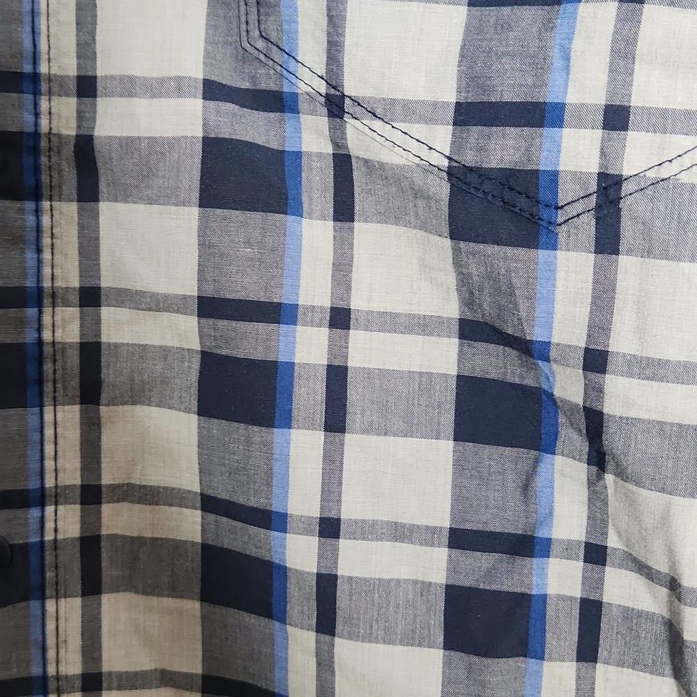 The North Face The North Face Short Sleeves Shirt Dark Blue Plaid Large Size 42R - 2 Thumbnail