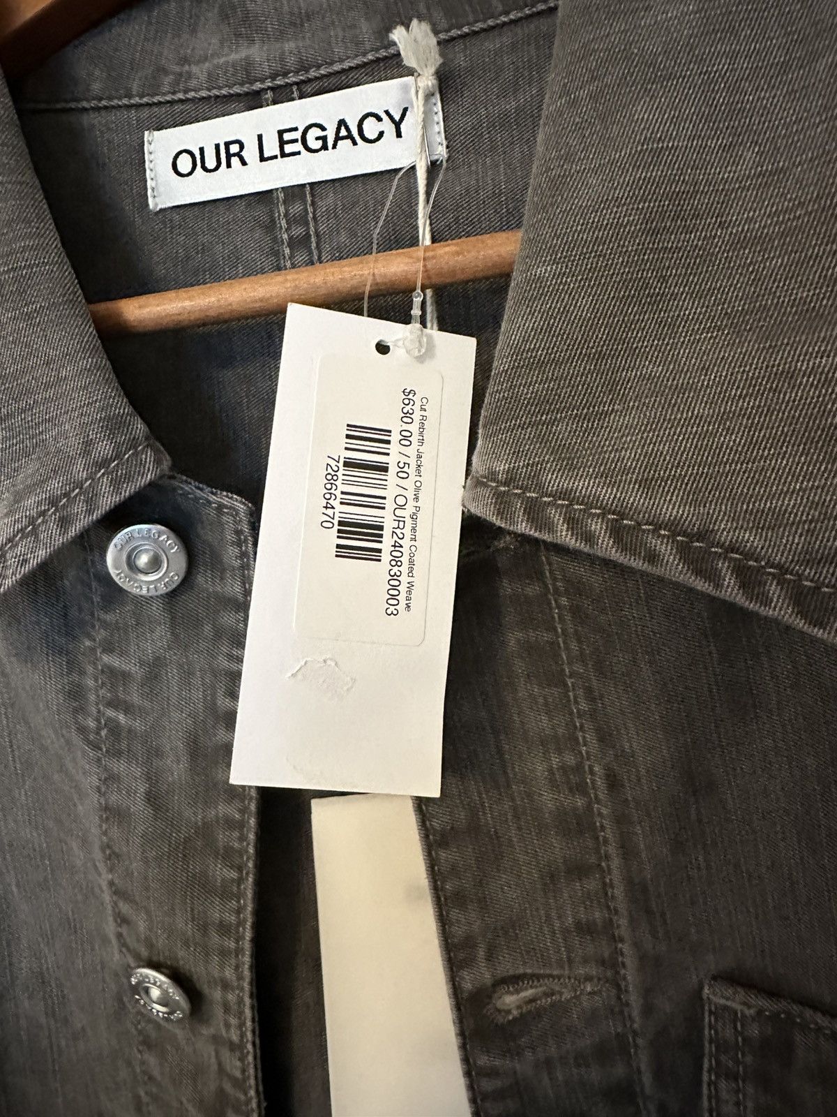 Our Legacy Our Legacy Cut Rebirth Jacket Olive Pigment Size US M / EU 48-50 / 2 - 3 Thumbnail