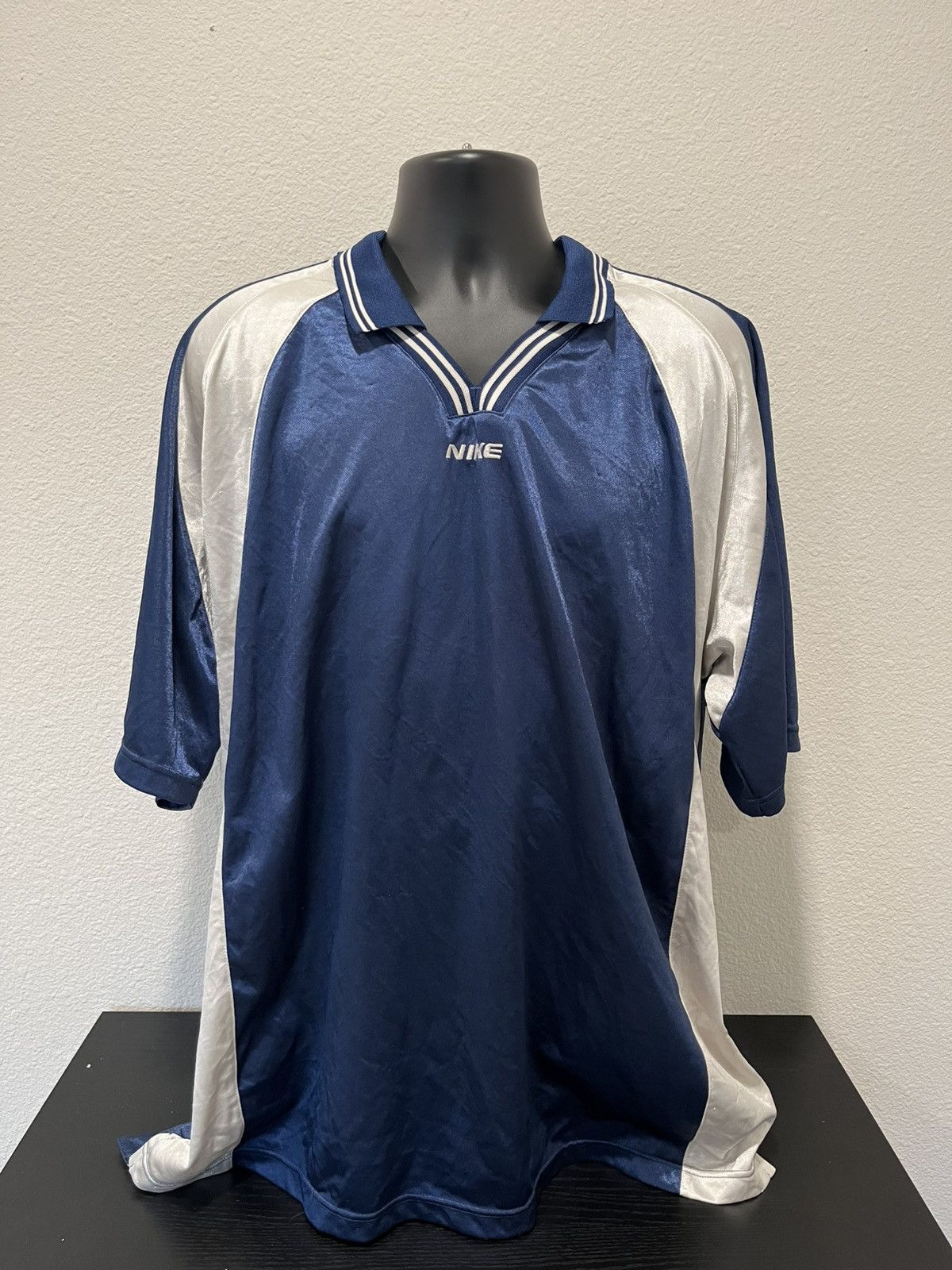 Nike × Vintage Vintage 90s Nike soccer style jersey Size US XXL / EU 58 / 5 - 1 Thumbnail