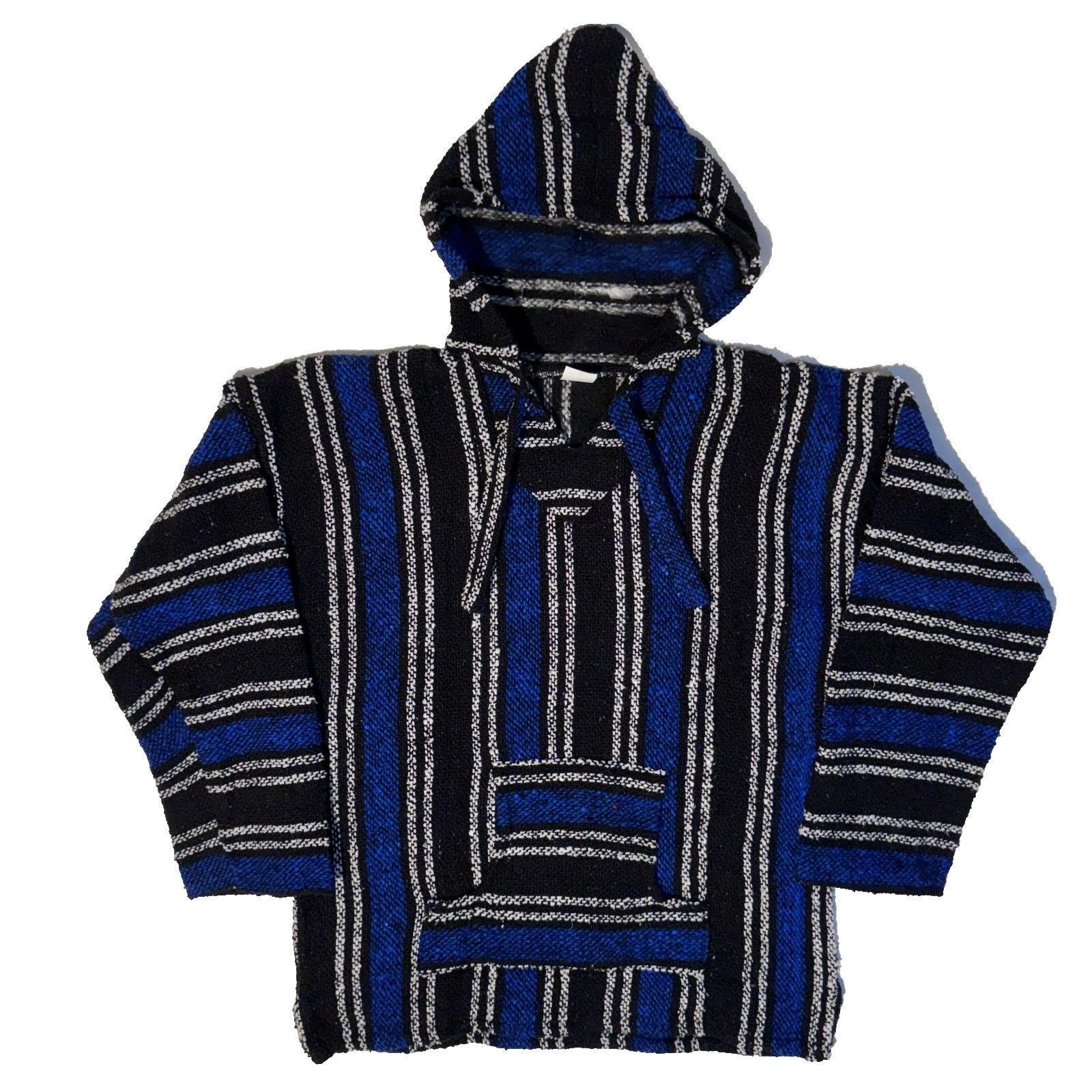 Other Baja Mexican Poncho Hoodie Pullover Blue Drug Rug Medium Sur Size US M / EU 48-50 / 2 - 1 Thumbnail