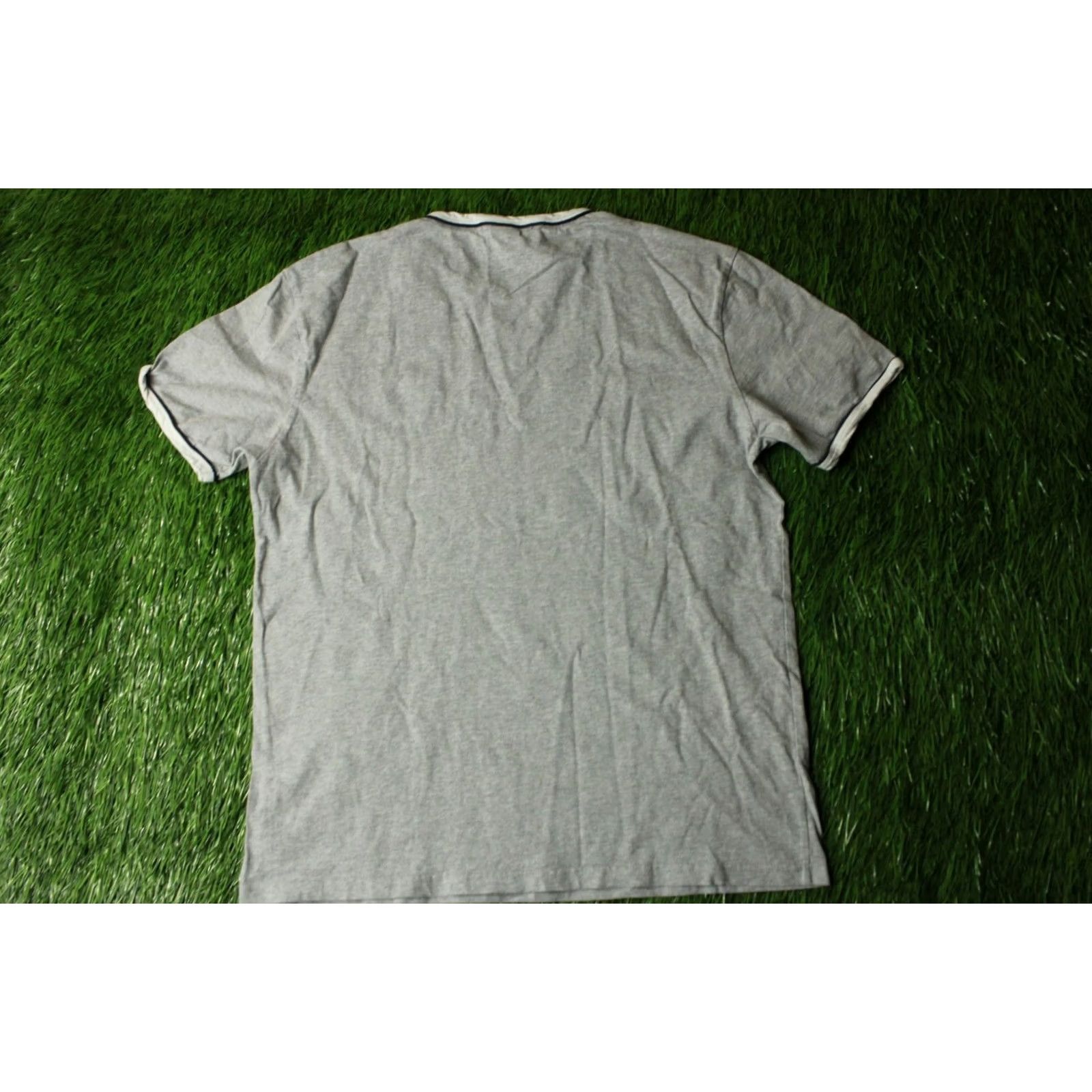 Kappa Kappa T-Shirt Shirt Men Short Sleeve Jersey Cotton Solid Gray White Navy Blue Size L Large Size US L / EU 52-54 / 3 - 7 Thumbnail