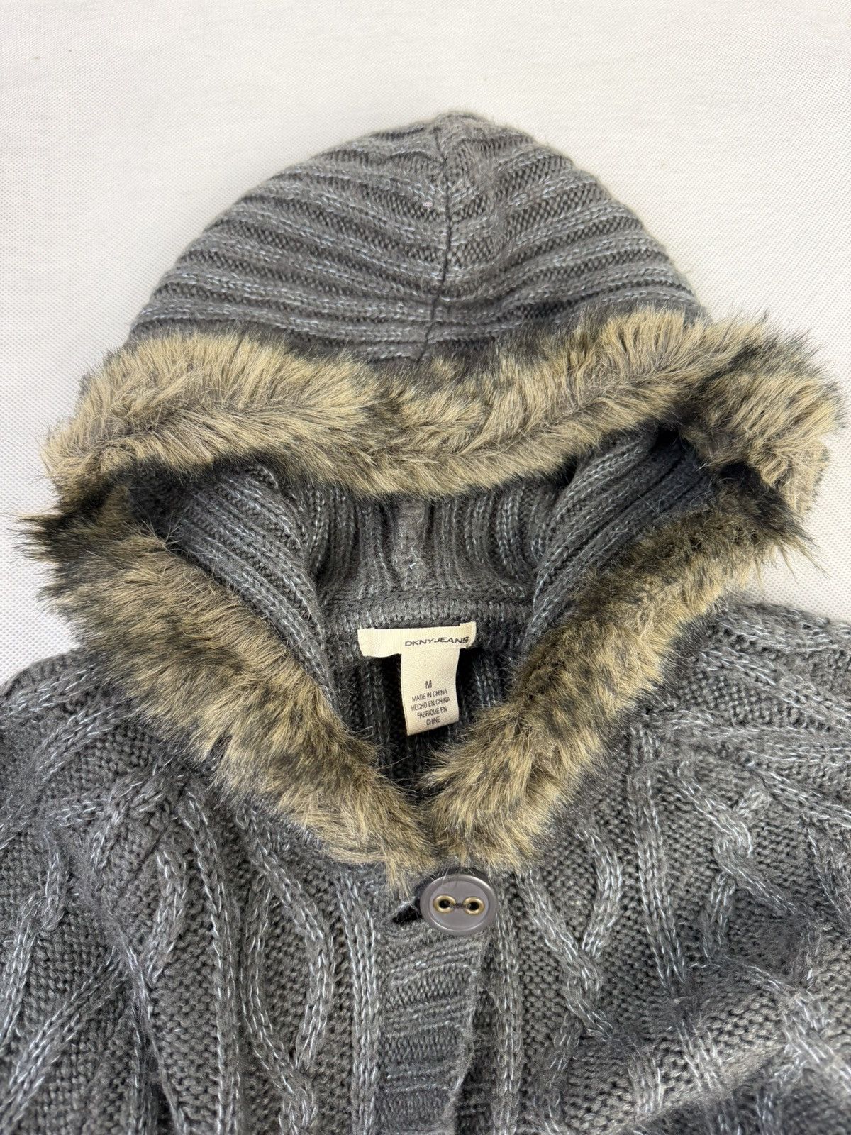 DKNY Unique DKNY Sweater with Fur Trim Avant Garde Japan Style Size M / US 6-8 / IT 42-44 - 2 Thumbnail