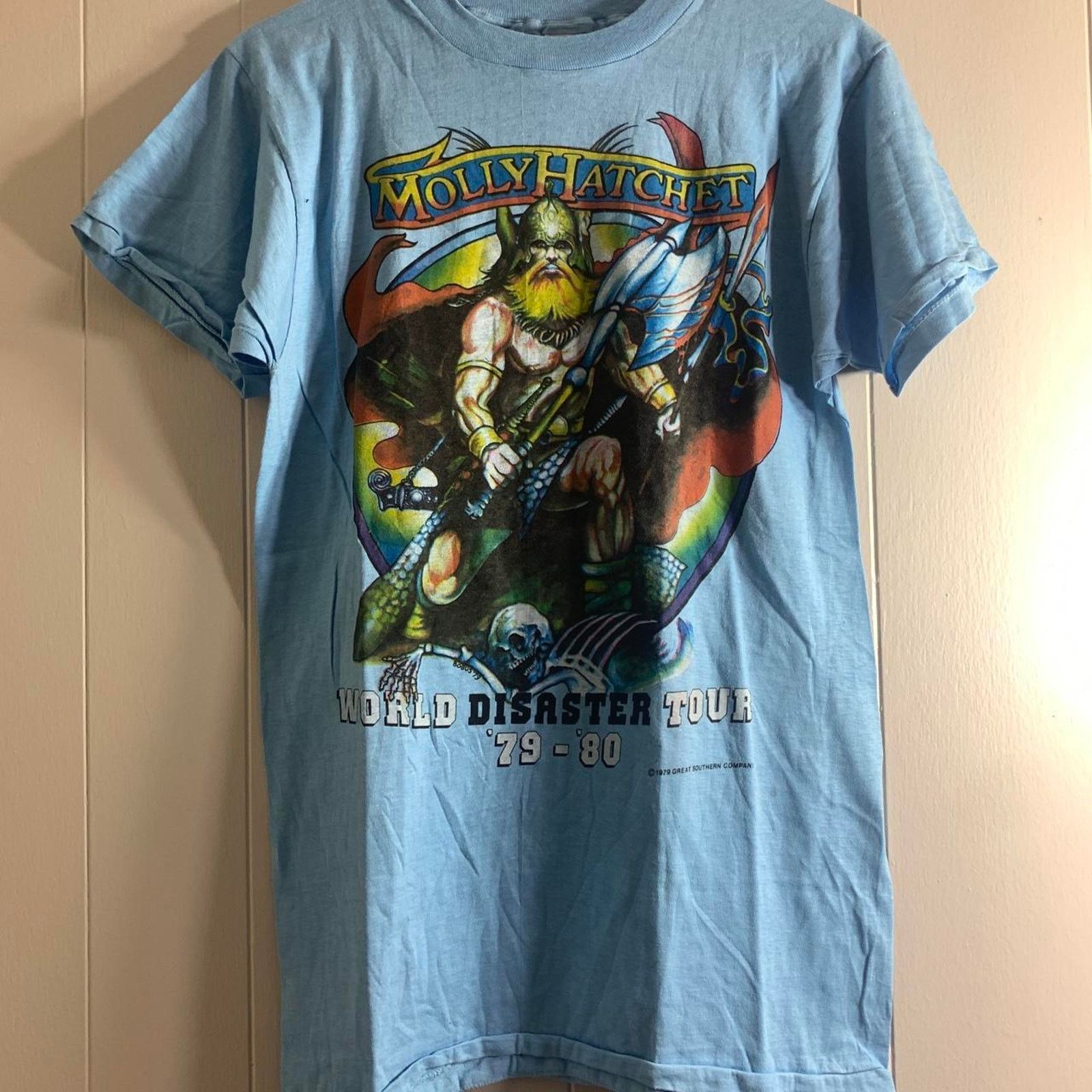 Vintage 1979 MOLLY HATCHET World Disaster single stitch tee shirt M Size US M / EU 48-50 / 2 - 3 Thumbnail