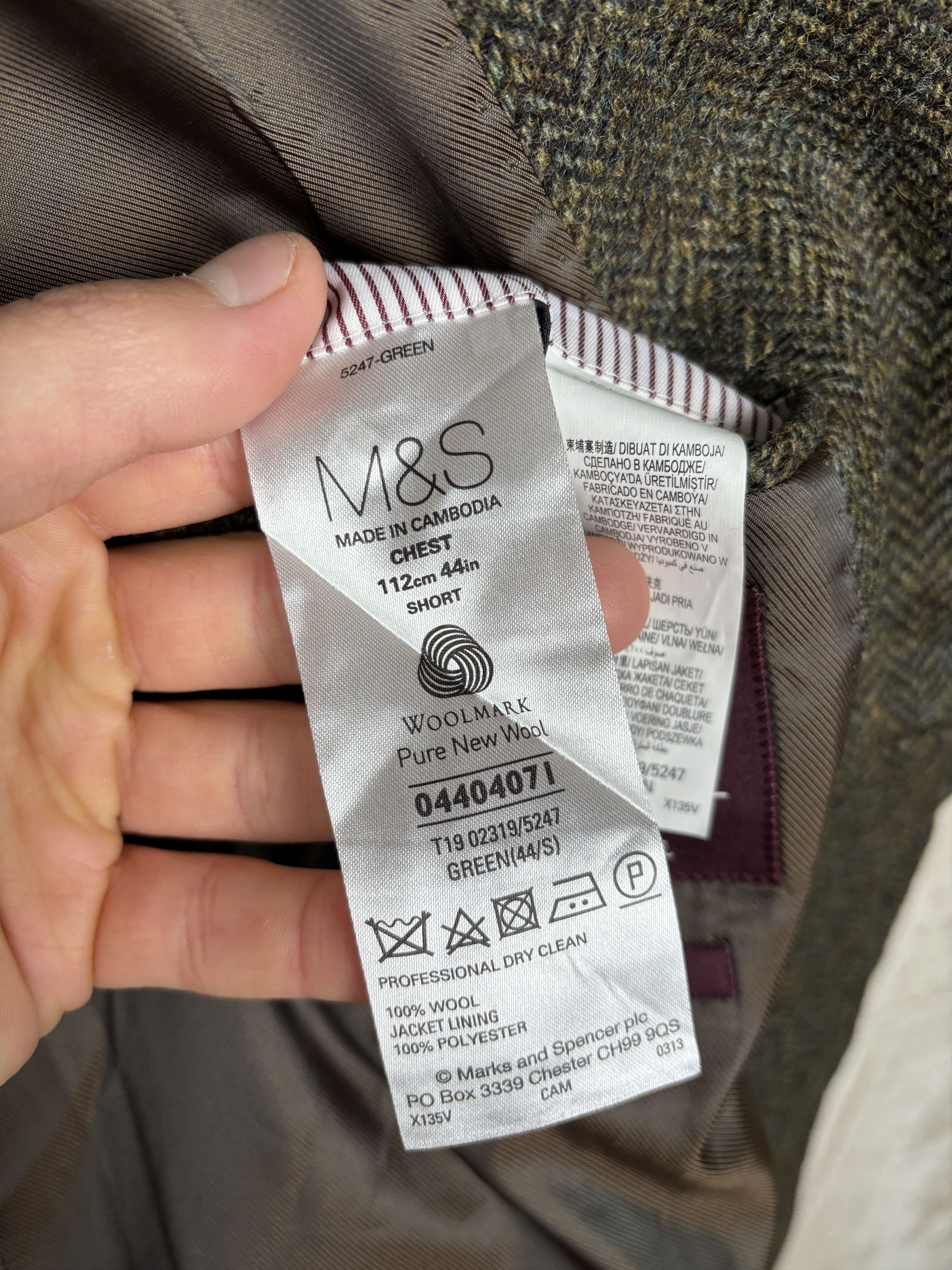 Marks & Spencer Marks & Spencer Moon Tweed Sartorial Blazer EU 54 / 112 cm Size 44S - 12 Thumbnail
