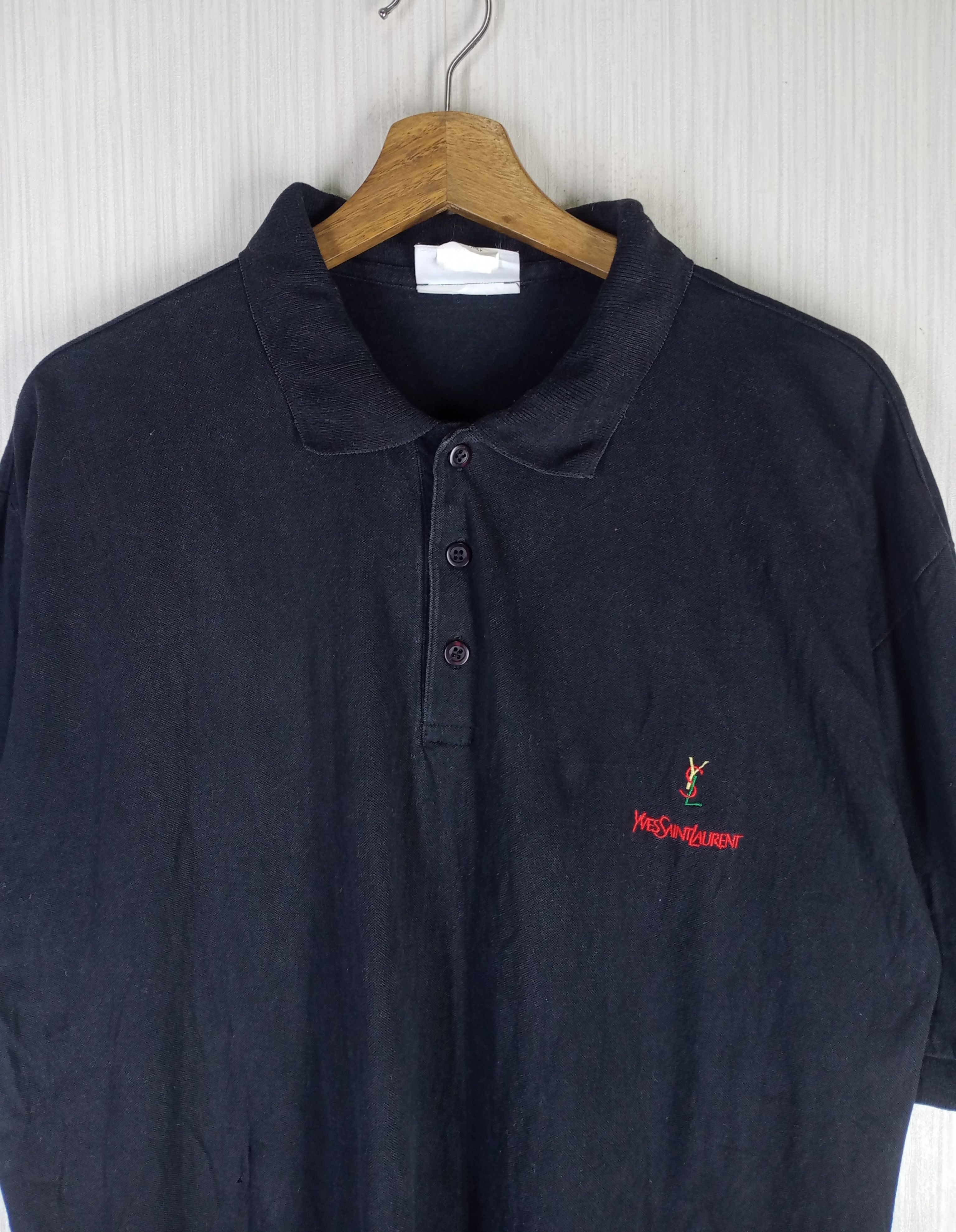 Vintage Yves Saint Laurent Embroidered Logo Polo Shirt