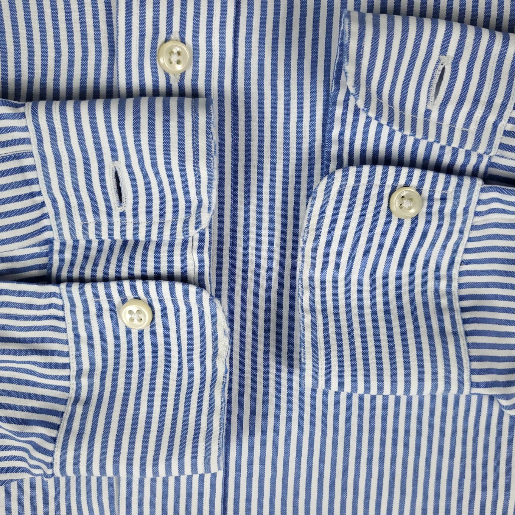 Ralph Lauren Ralph Lauren Shirt Mens 16.5 Blue Pony Striped Dress Button Up Long Sleeve Size 46R - 4 Thumbnail