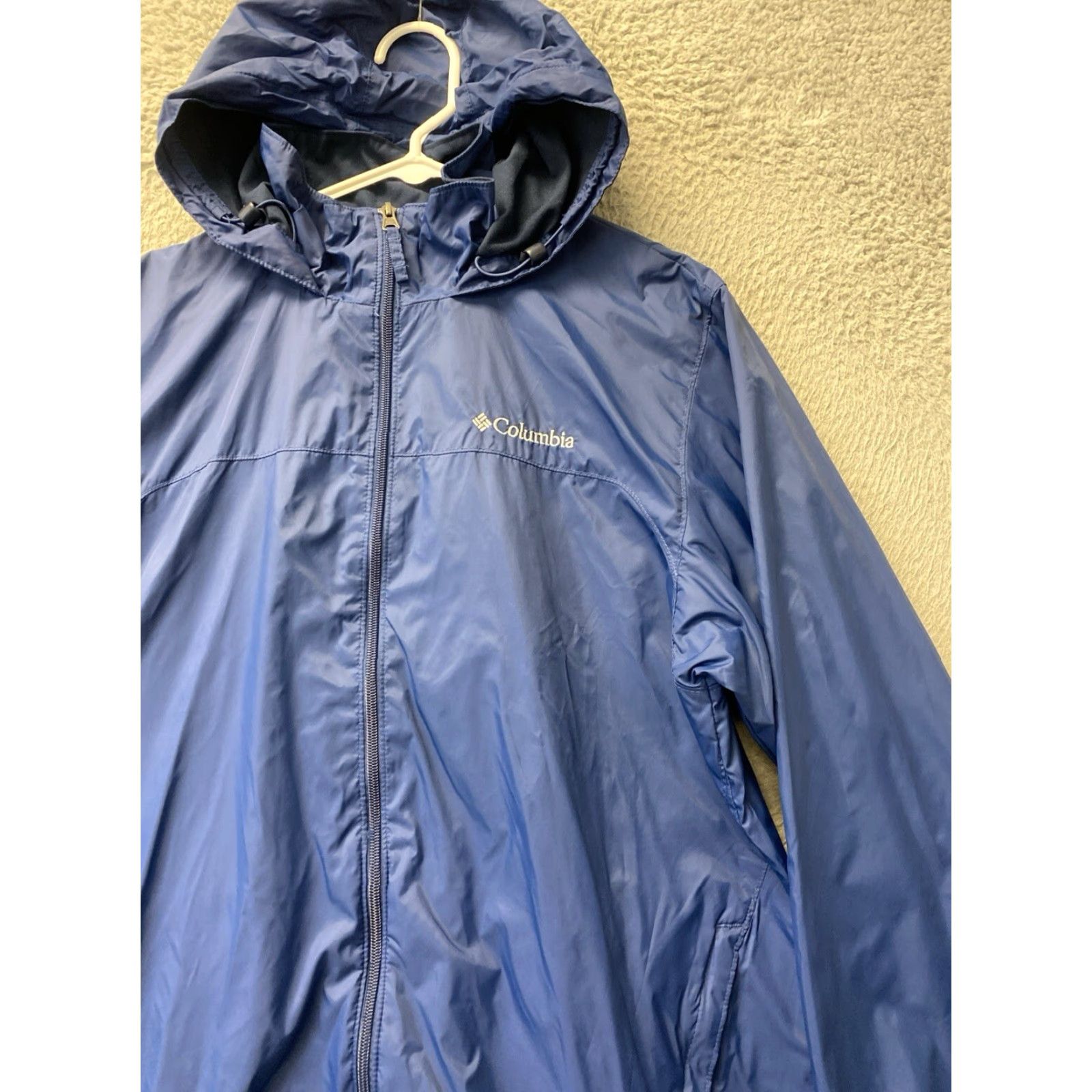 Vintage Columbia Jacket Men Lined Polyester Nylon Hooded Full Zip Blue Regular M / 30-77 Jacket Rain Coat / Njohn? Size US M / EU 48-50 / 2 - 3 Thumbnail