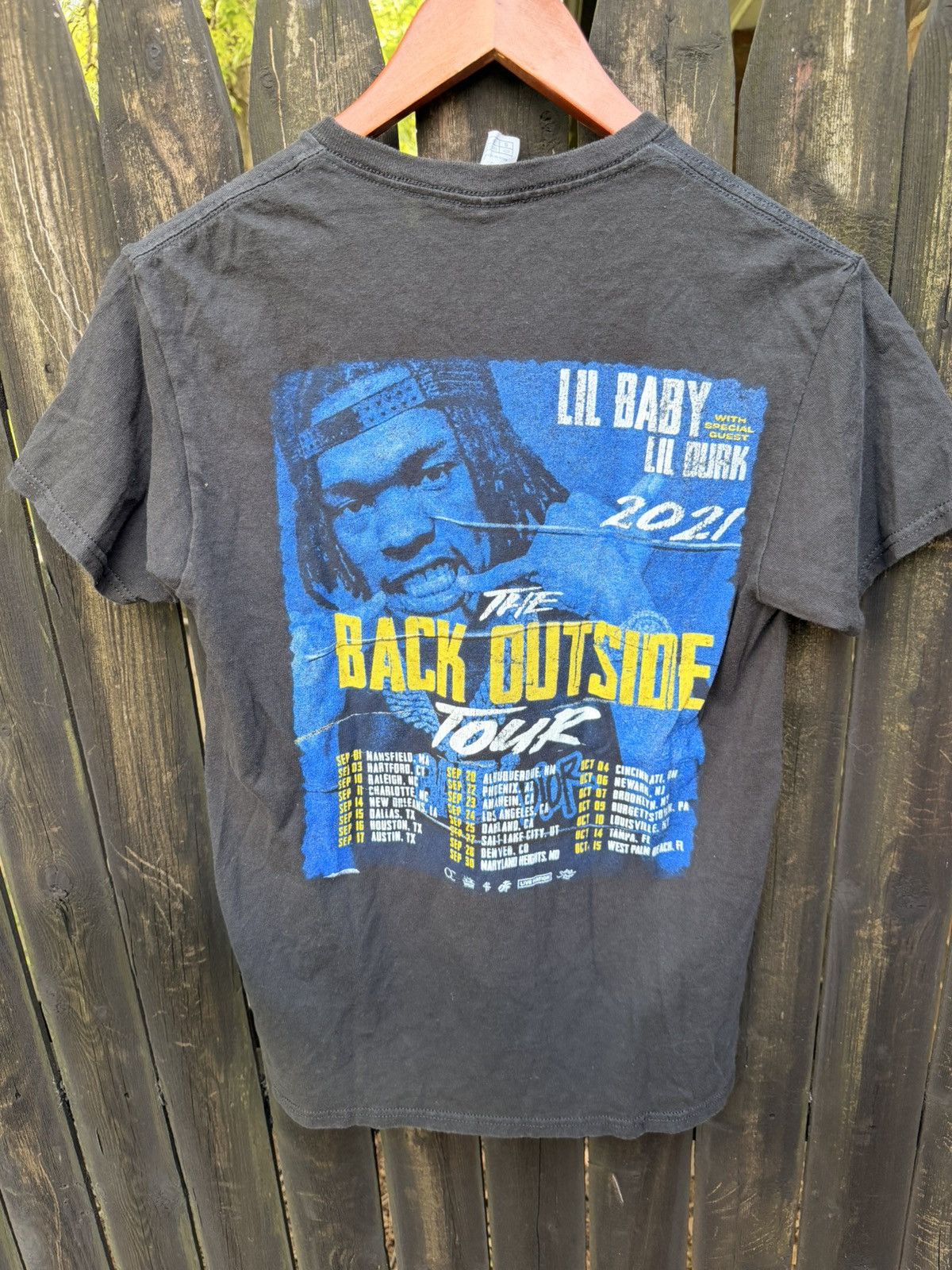 Rap Tees LIL BABY X LIL DURK THE BACK OUTSIDE TOUR 2021 tee Size S Size US S / EU 44-46 / 1 - 6 Thumbnail