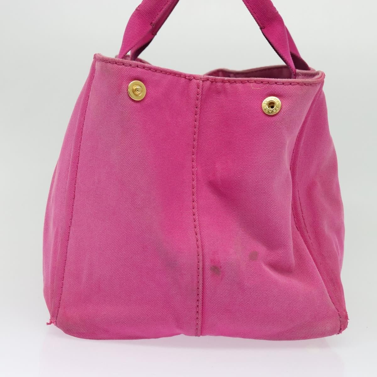 Prada PRADA Canapa GM Hand Bag Canvas Pink Gold Size ONE SIZE - 5 Thumbnail
