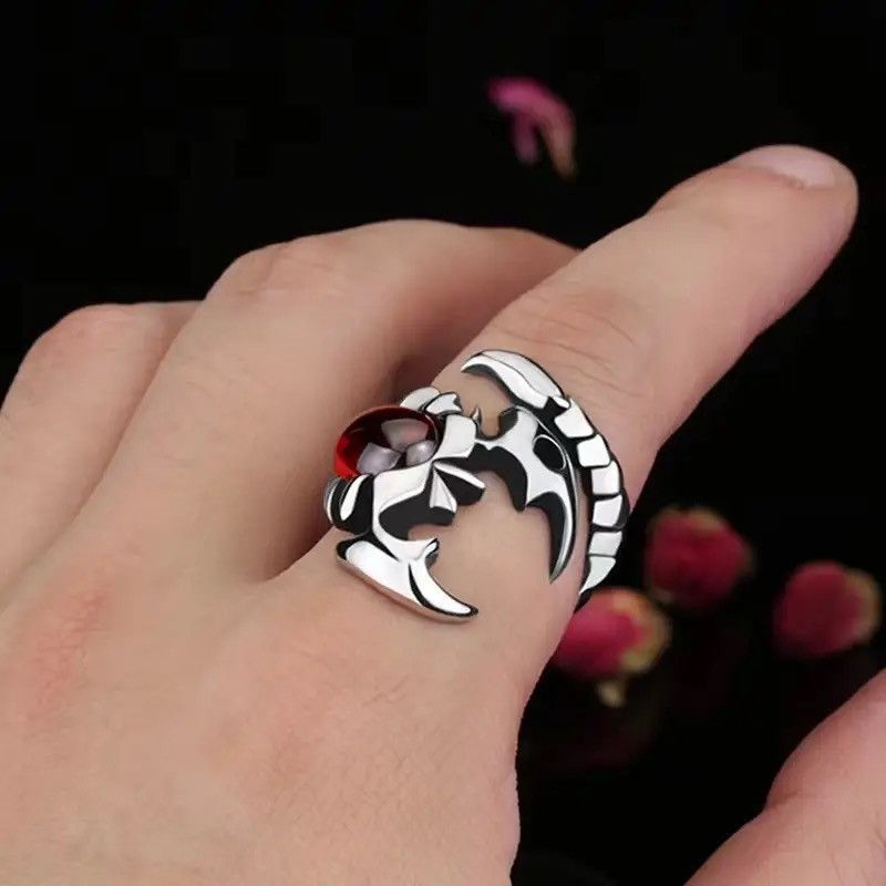 Vintage Scorpion Cool Locomotive Ring Alloy Ancient Silver Size ONE SIZE - 3 Thumbnail
