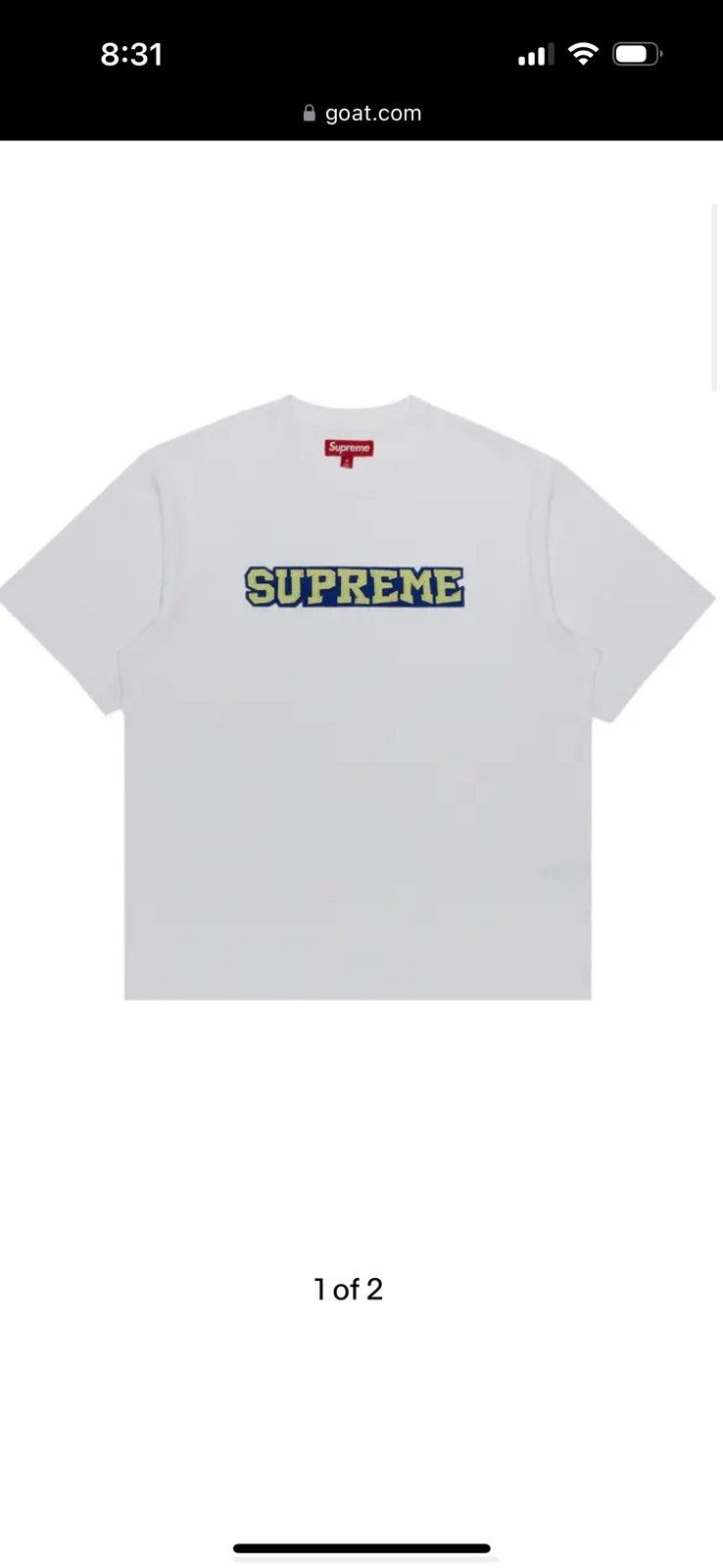 Supreme 2025 Supreme Satin Appliqué Short-Sleeve Top 'White Size US S / EU 44-46 / 1 - 1 Thumbnail