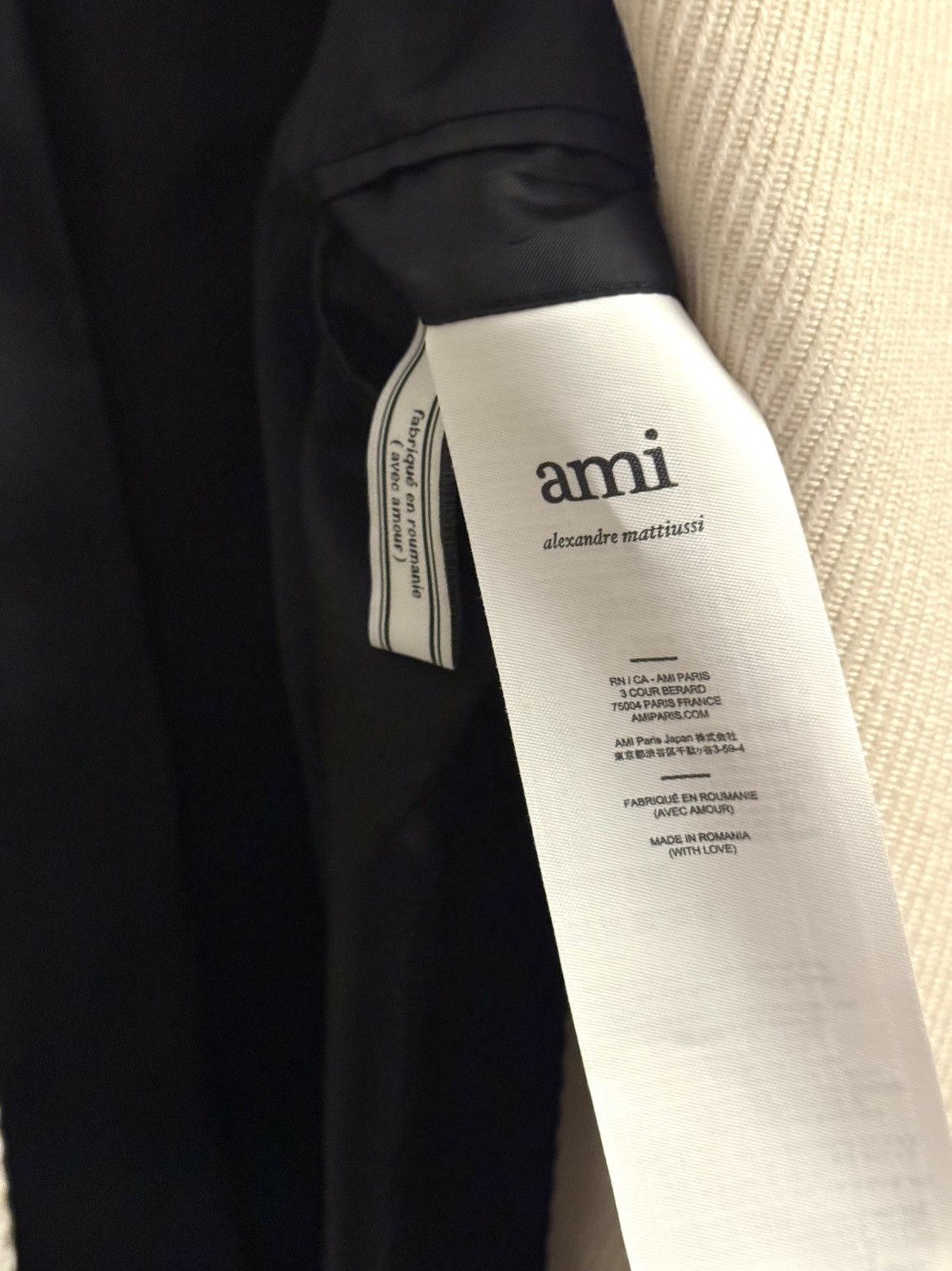 AMI Ami Paris runway fw20 cream wool coat 42 xxs men Size US XS / EU 42 / 0 - 4 Thumbnail