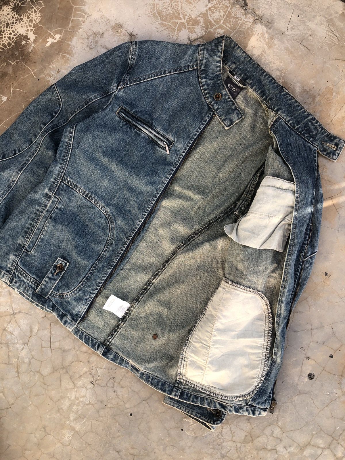 G-Star Vintage G-Star Raw Mechanic Zipper Denim Biker Rider Jacket Size US M / EU 48-50 / 2 - 11 Thumbnail