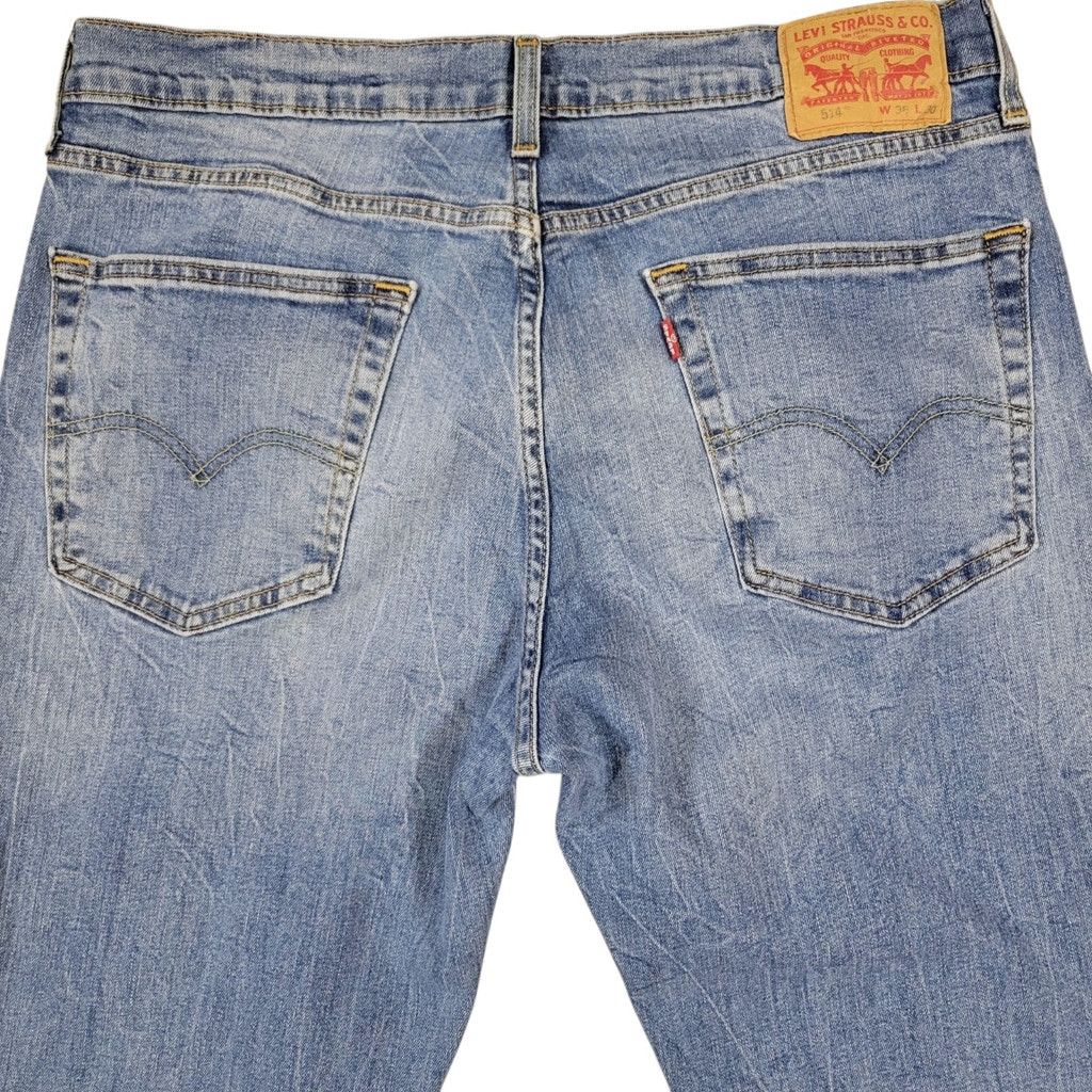 Levi's Levi's 514 Straight Leg Blue Cotton Elastane Blend Size US 36 / EU 52 - 7 Thumbnail