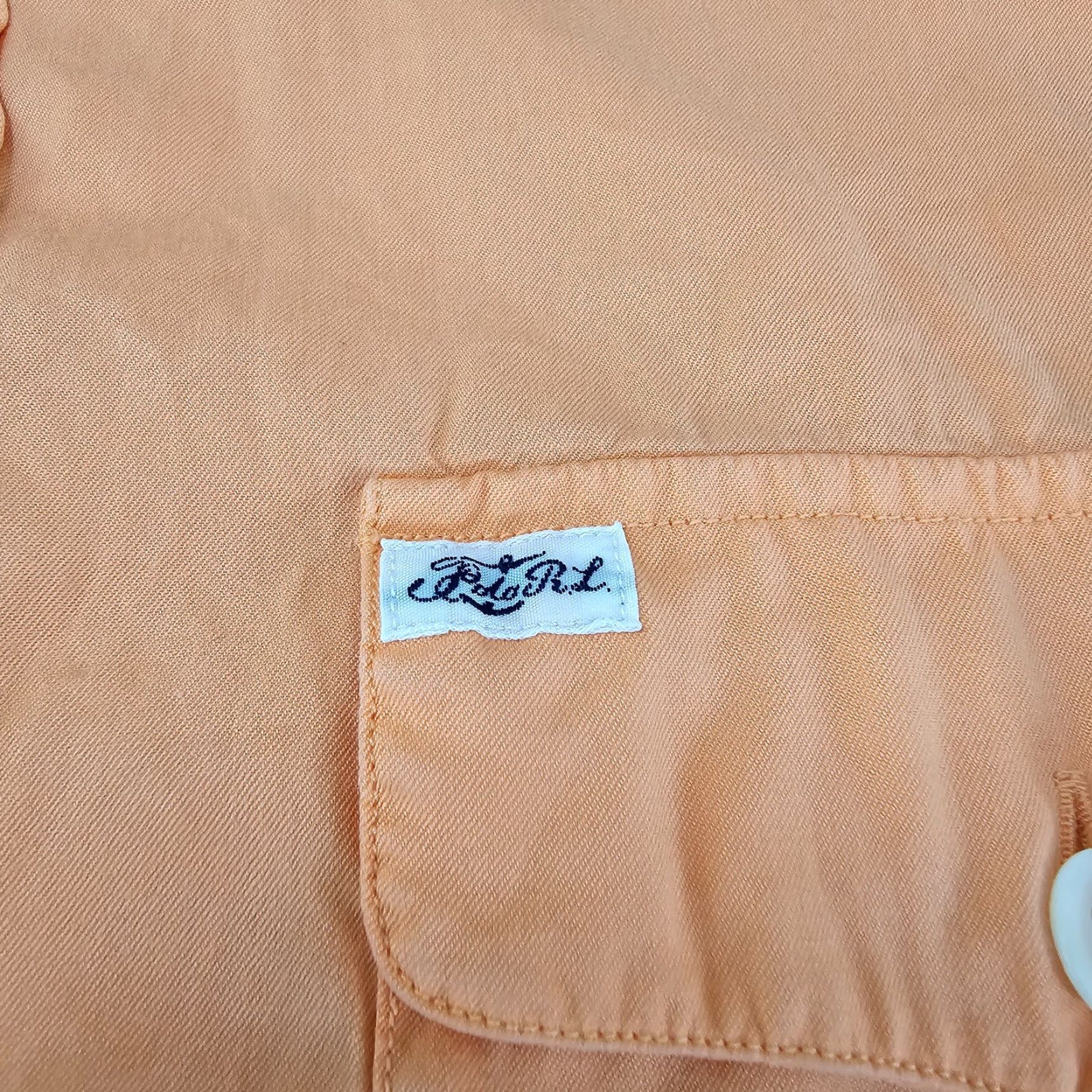 Polo Ralph Lauren Polo Ralph Lauren Shirt Mens Large Orange Beach Twill Stretch Long Sleeve Pony Size US L / EU 52-54 / 3 - 3 Thumbnail
