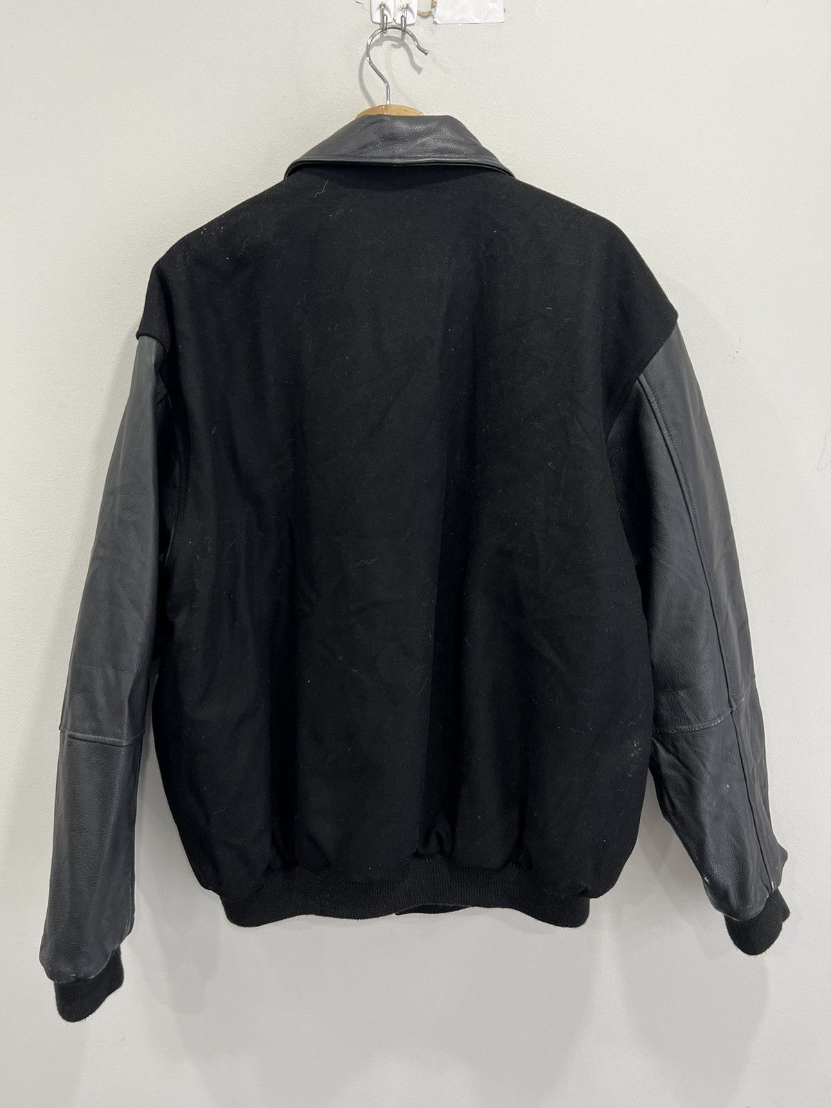Vintage Vintage Nfl Superbowl Varsity Wool Jacket leather sleeves Size US L / EU 52-54 / 3 - 3 Thumbnail
