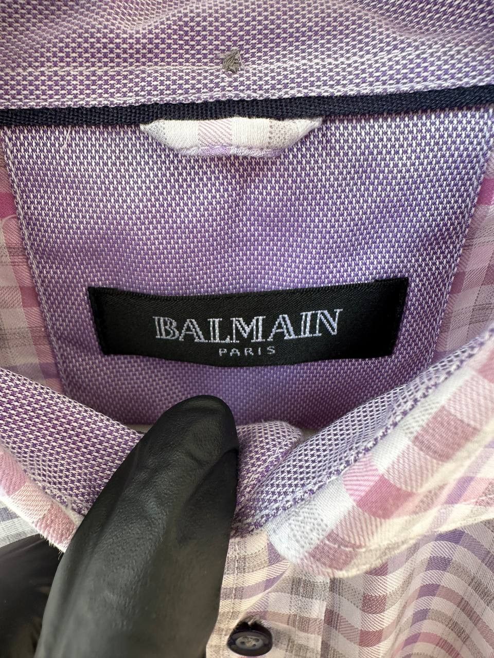 Balmain Balmain Paris Button Up Shirt Plaid Two Ply Cotton Size US XL / EU 56 / 4 - 14 Thumbnail
