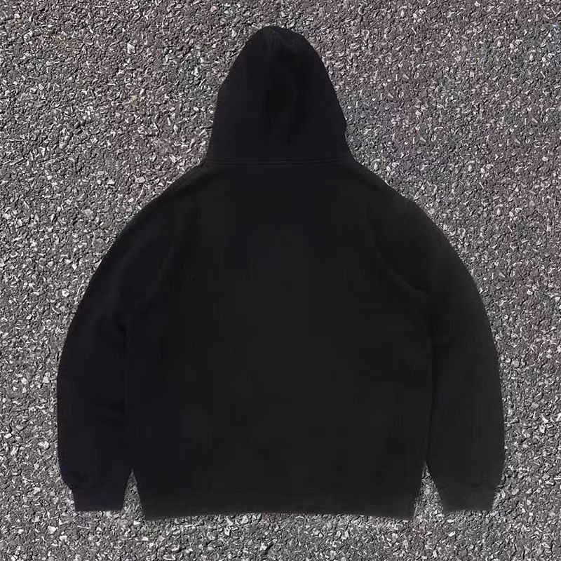 Japanese Brand Black street trend hamburger print hoodie y2k Size US M / EU 48-50 / 2 - 2 Thumbnail