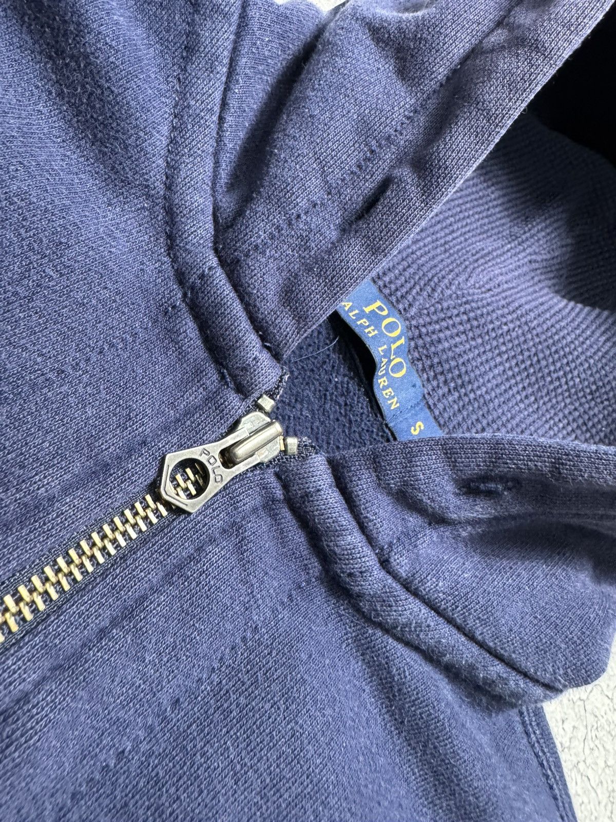 Polo Ralph Lauren × Ralph Lauren × Vintage Vintage Full Zip Hoodie Polo Ralph Lauren Navy Hype PRL Y2K Size US S / EU 44-46 / 1 - 6 Thumbnail