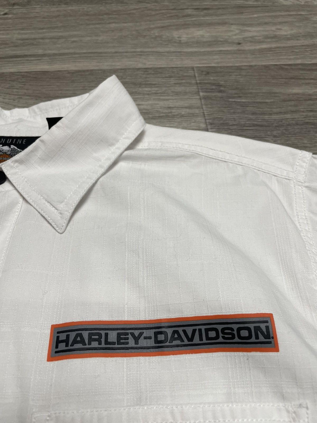 Harley Davidson Vintage Harley Davidson White Short Sleeve Shirt Button Up Size US L / EU 52-54 / 3 - 7 Thumbnail