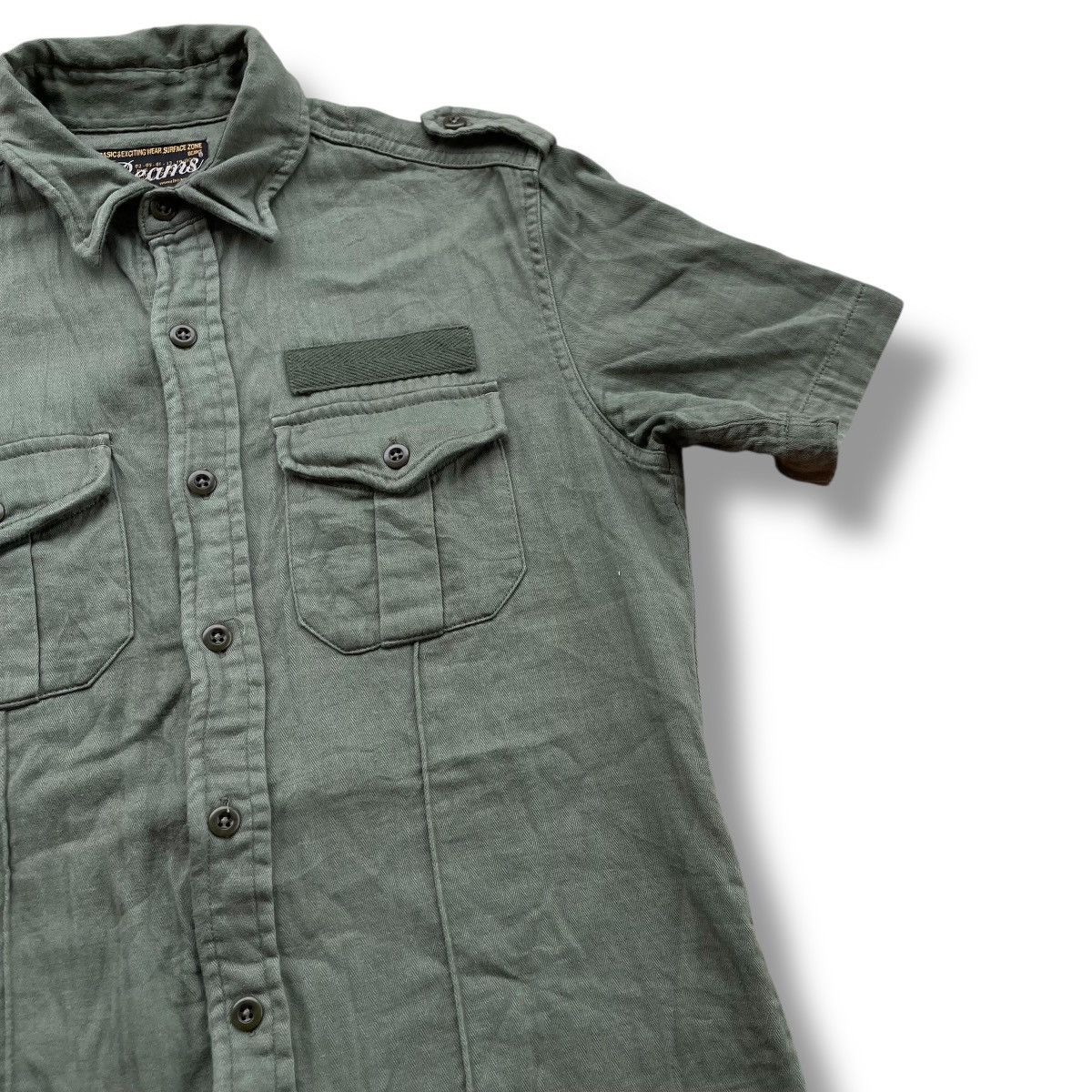 Beams Japan 🇯🇵 BEAMS MILITARY BUTTON UP SHIRT Size US M / EU 48-50 / 2 - 5 Thumbnail