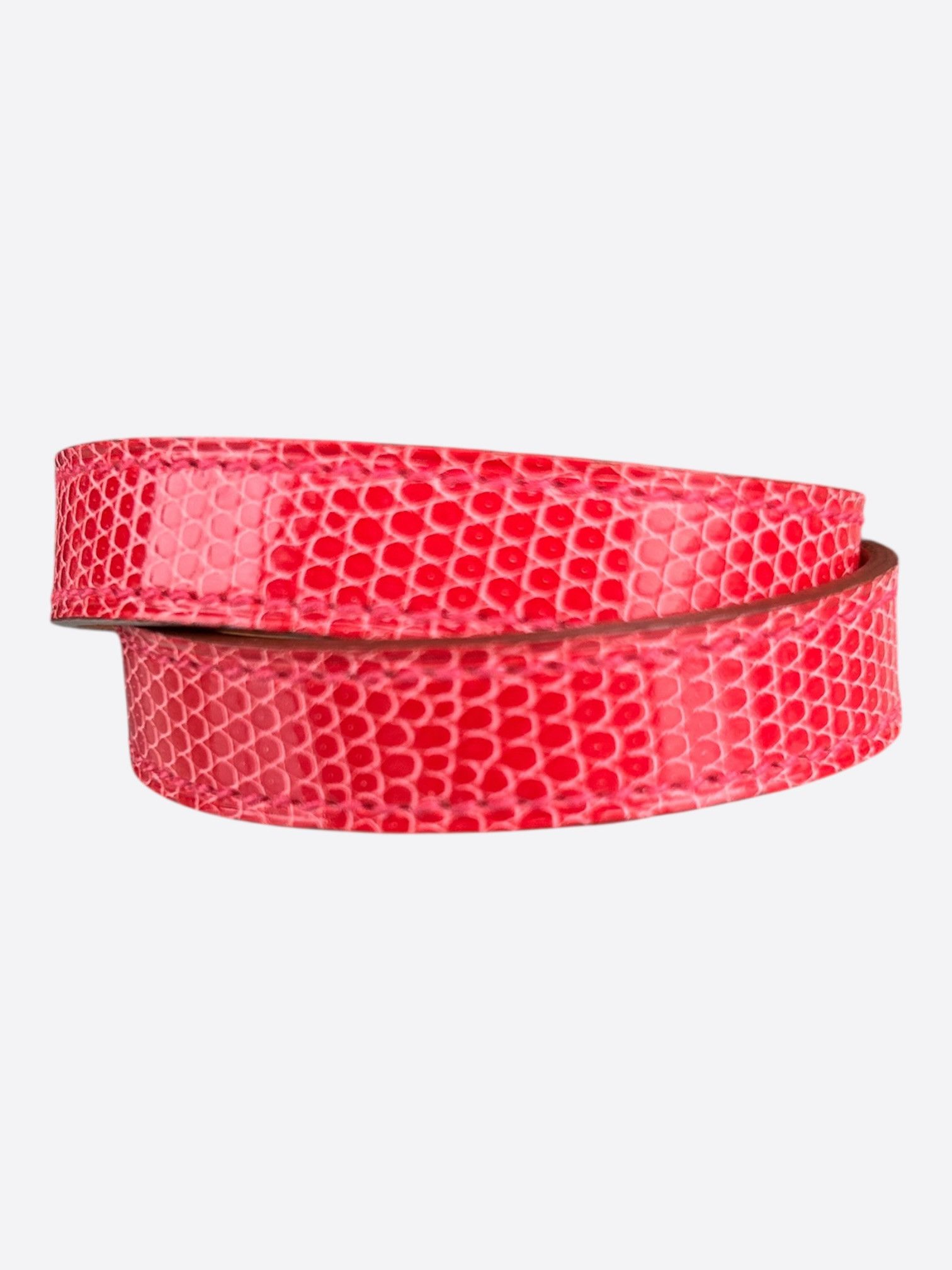 Hermes Pink Lizard & Gold Hardware Kelly Double Tour Bracelet Size ONE SIZE - 2 Thumbnail