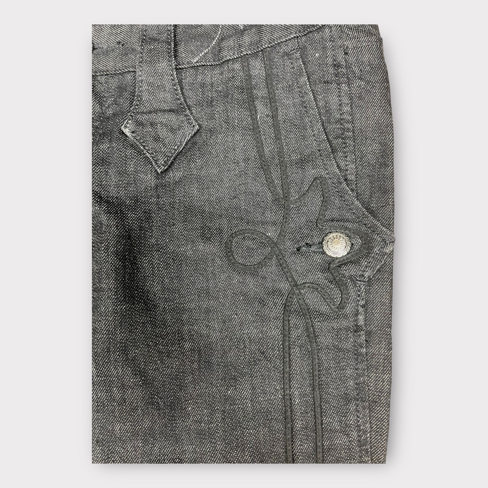 Express Express | Vintage Y2K Embellished Ultra Low Rise Jeans | 2 Size 26" / US 2 / IT 38 - 15 Thumbnail
