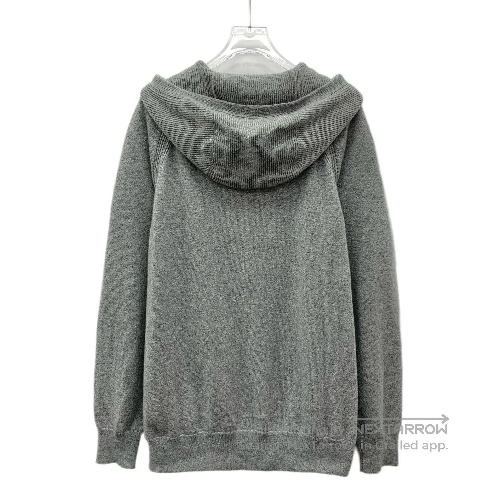 Loro Piana LORO PIANA Gray Goat Hair Hooded Zip Long Sleeve Sweatshir Size US L / EU 52-54 / 3 - 2 Thumbnail