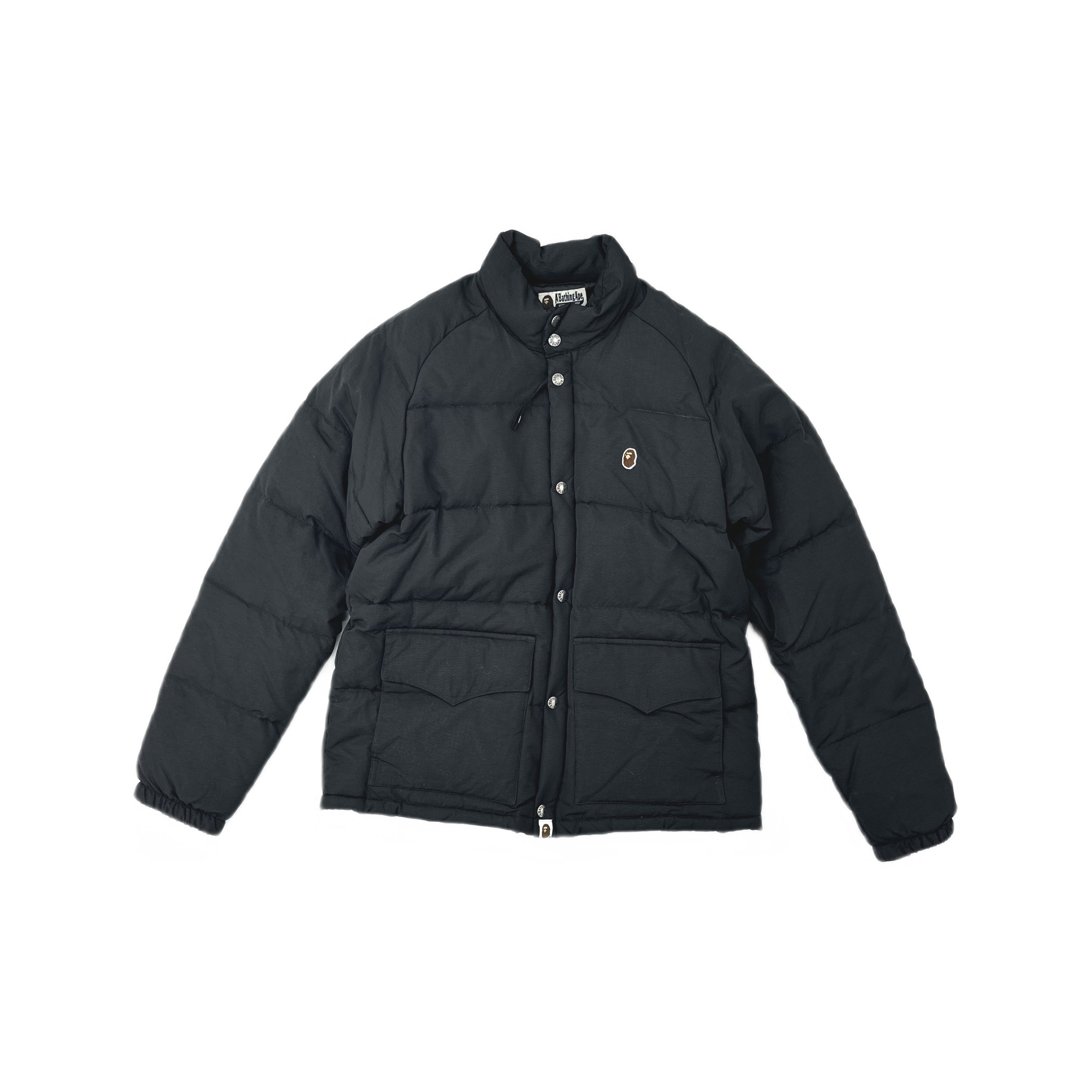 Bape A Bathing Ape Logo Embroidered Down Jacket Black Size XL Size US XL / EU 56 / 4 - 1 Thumbnail