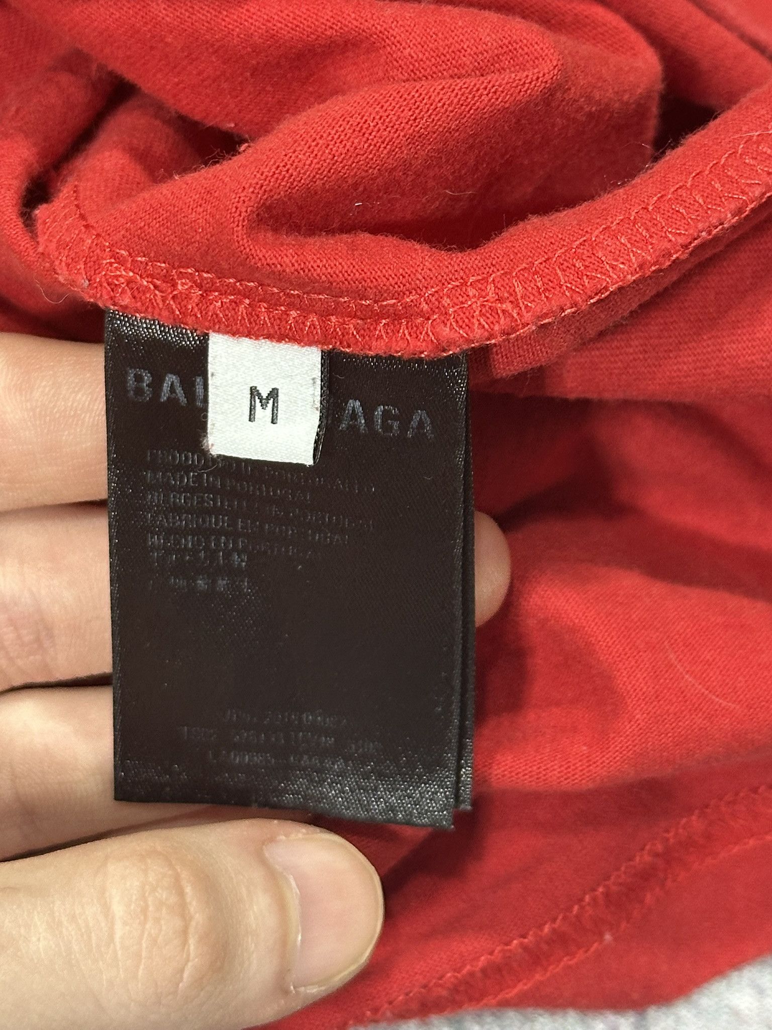 Balenciaga Balenciaga T-Shirt BB Logo Print Red Cotton Size M / US 6-8 / IT 42-44 - 7 Thumbnail