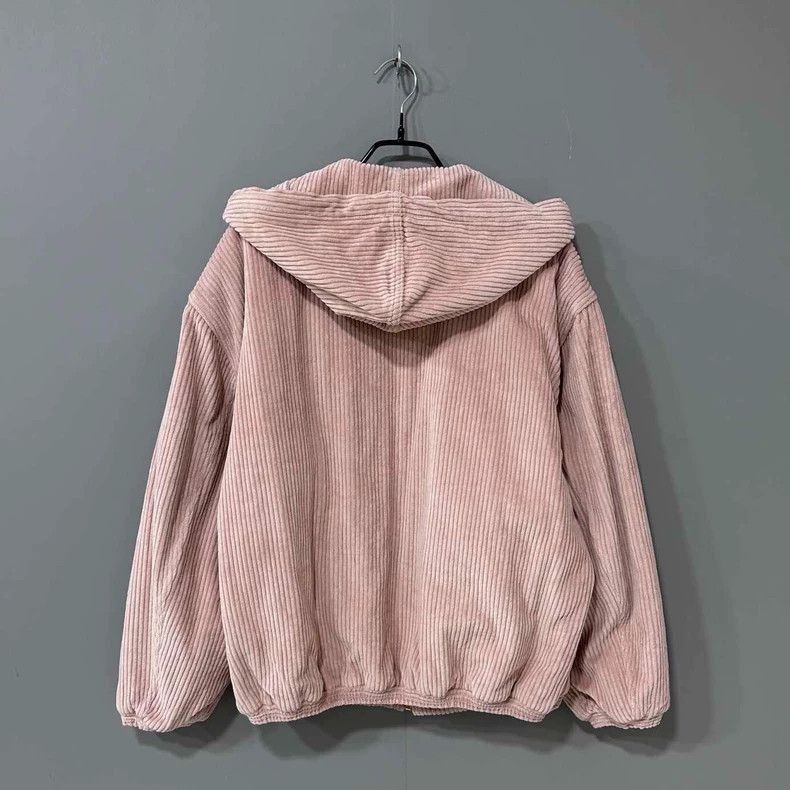 Celine Pink Celine Corduroy Hooded Jacket Size M / US 6-8 / IT 42-44 - 3 Thumbnail