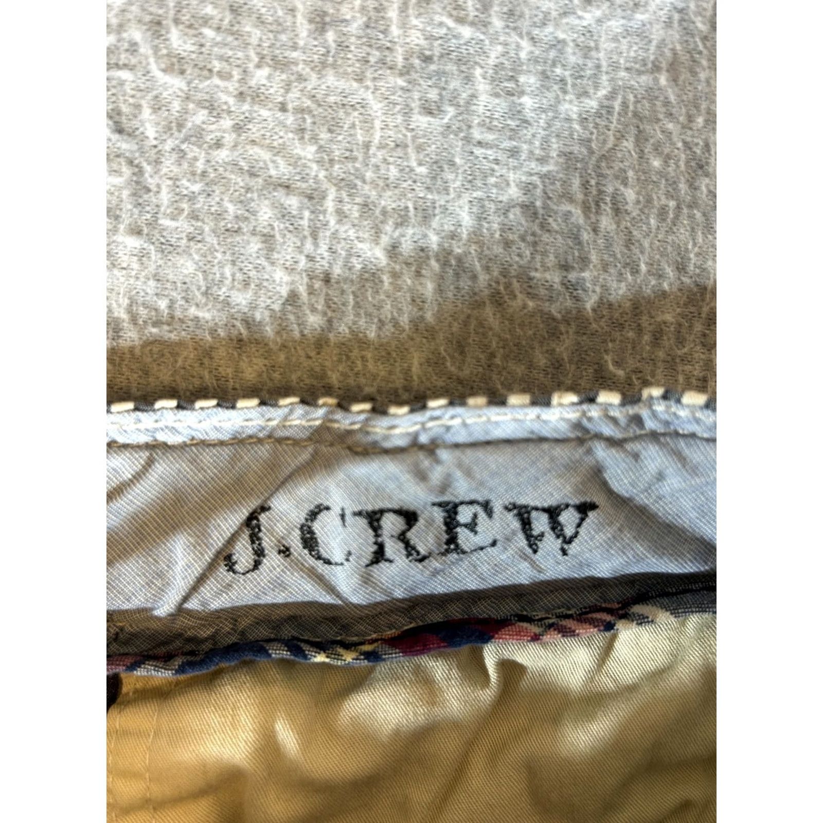 J.Crew J.Crew Mens 36 Striped Chino Shorts Seersucker Drawstring Flat Front Beige Vintage - Casual Summer Mens 36W Shorts Size US 36 / EU 52 - 4 Thumbnail