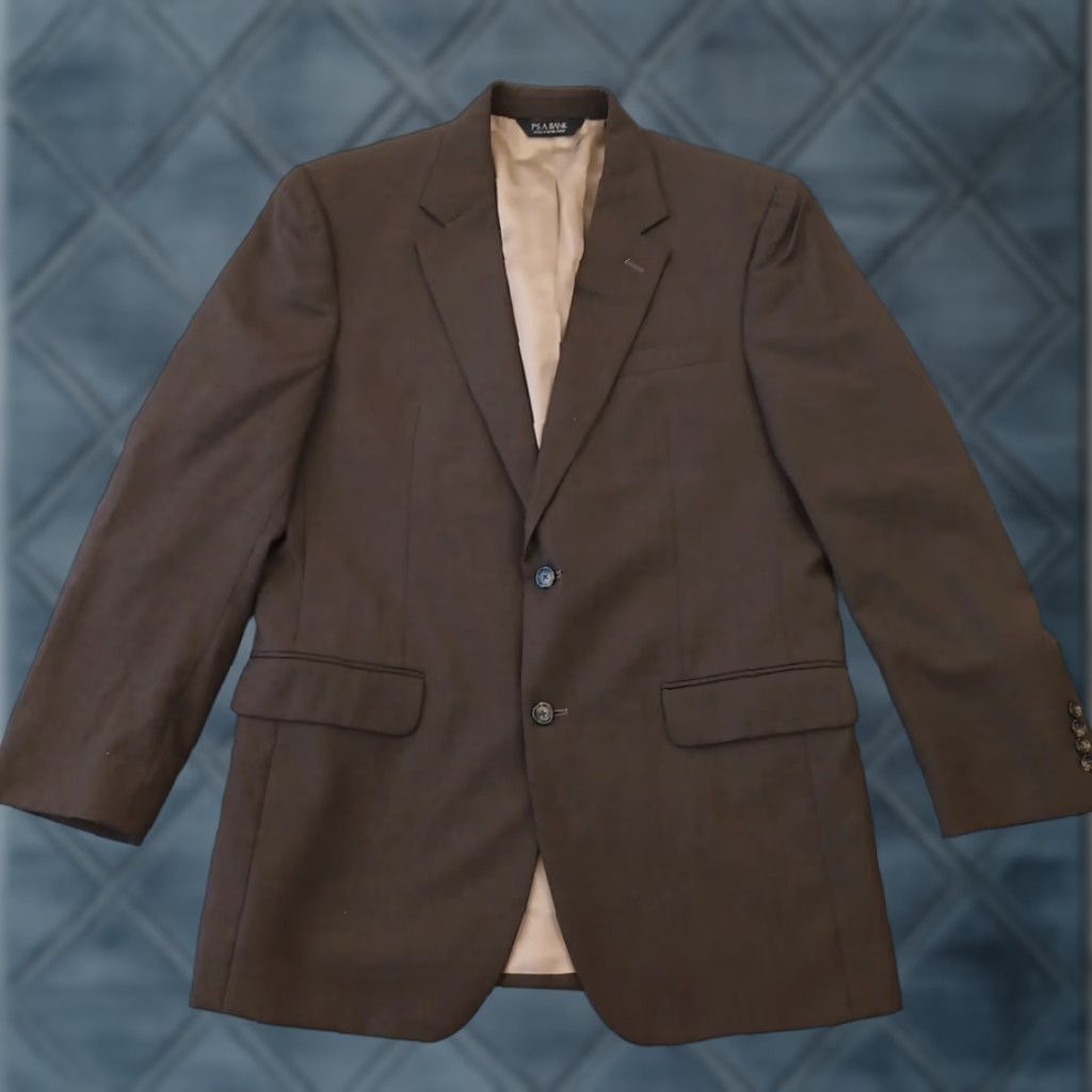 Jos. A. Bank Jos A Bank Blazer Mens 42 Long Brown Wool Two Button Single Vent Notch Lapel 2 Piece Regular Inner Pockets Vintage? No Size 42R - 1 Thumbnail