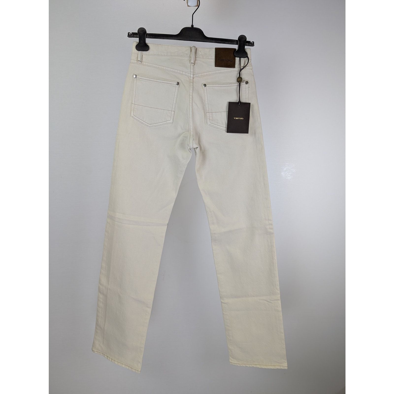 Tom Ford o1rshd1 Tapered Denim Jeans in White Size US 29 - 15 Thumbnail