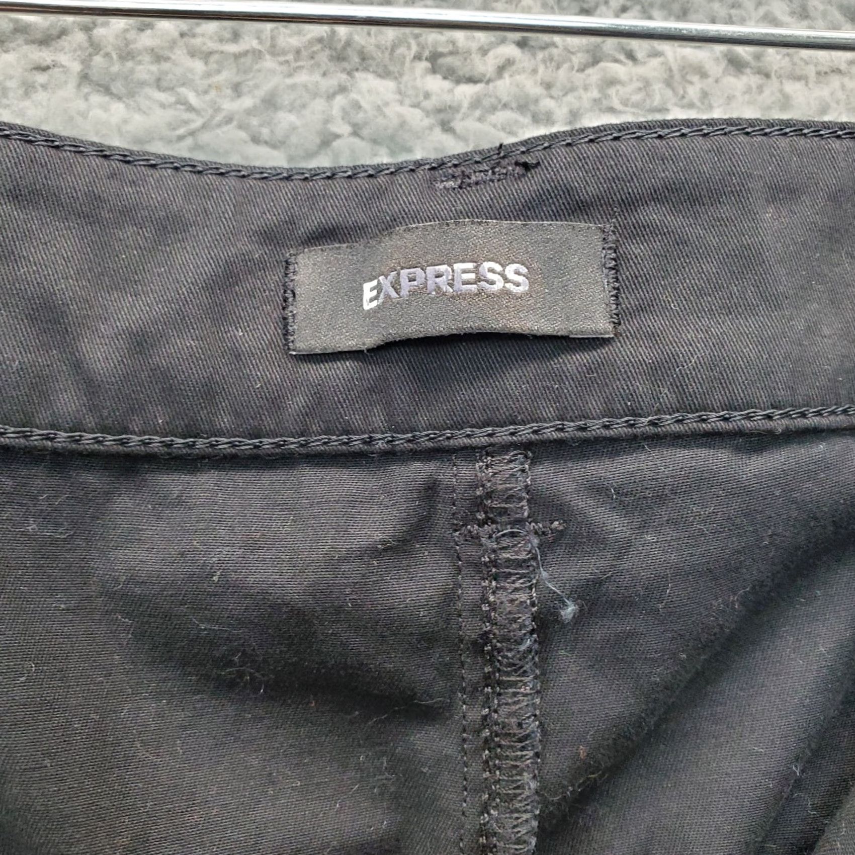 Express Express Pants Womens Size 14 Black Straight Leg High Rise Ankle Pants Size 36" / US 14 / IT 50 - 6 Thumbnail