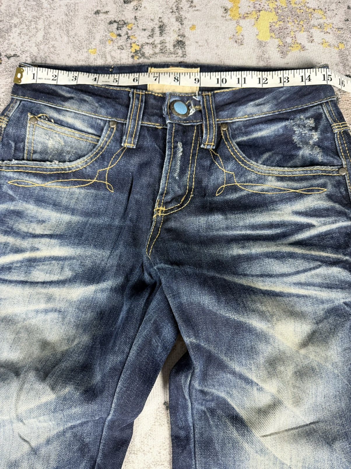 Tornado Mart Flared Lolita Concert Club Mudwash Jeans Size US 30 / EU 46 - 6 Thumbnail