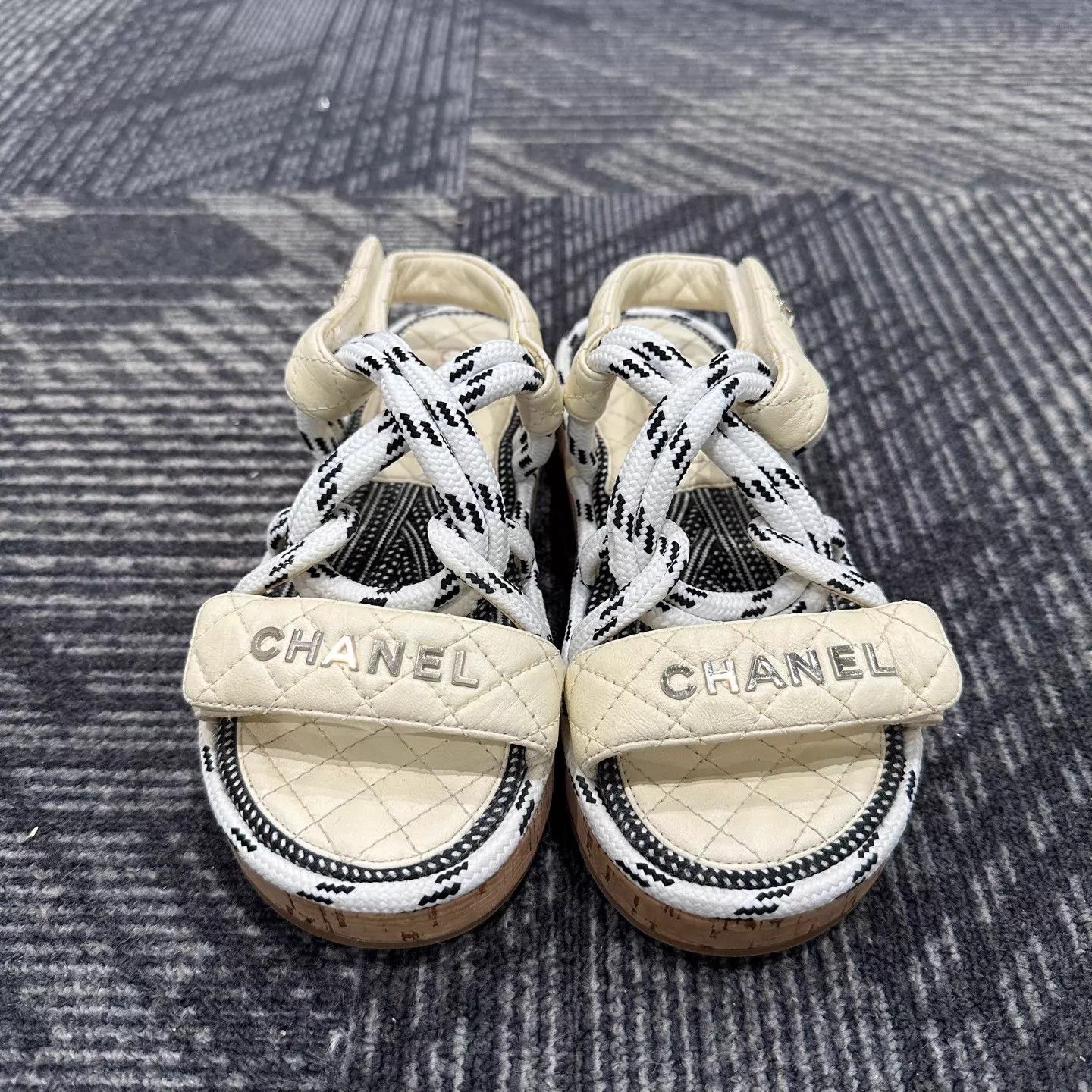 Chanel Chanel Strappy Woven Sandals Women's 36 99 New Size US 5.5 / IT 35.5 - 2 Thumbnail