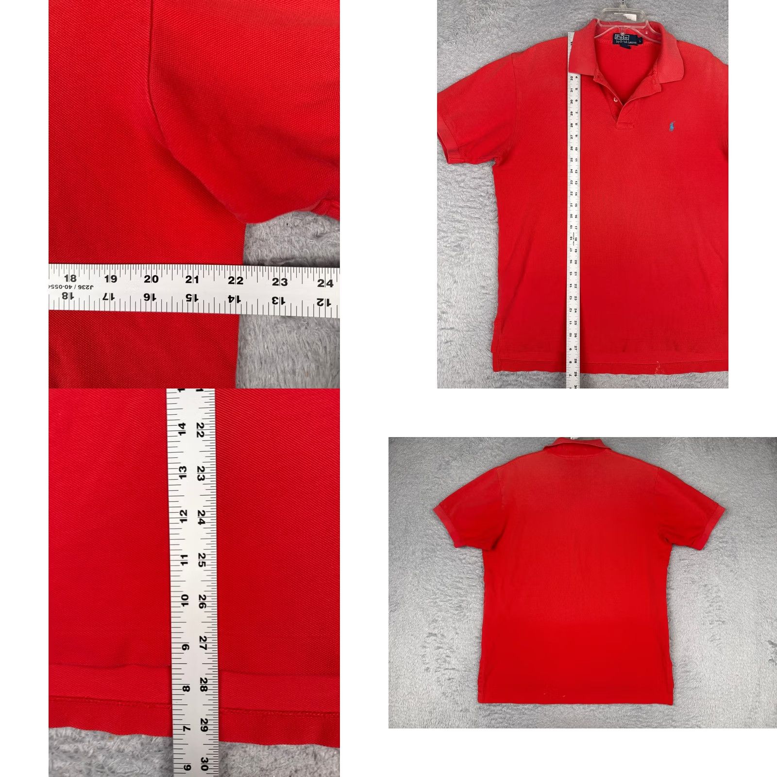 Polo Ralph Lauren VINTAGE Polo Ralph Lauren Shirt Men L Red 100% Cotton Short Sleeve Pony Size US L / EU 52-54 / 3 - 8 Thumbnail
