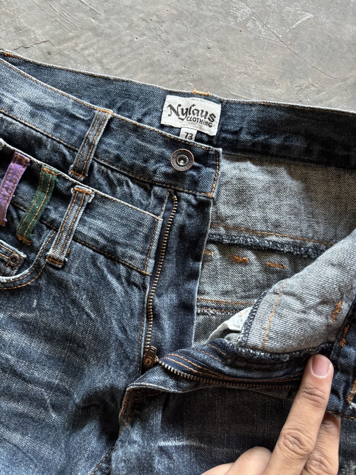 Hysteric Glamour NYLAUS doublewaist ppfm style japanese denim distressed fade Size US 28 / EU 44 - 3 Thumbnail