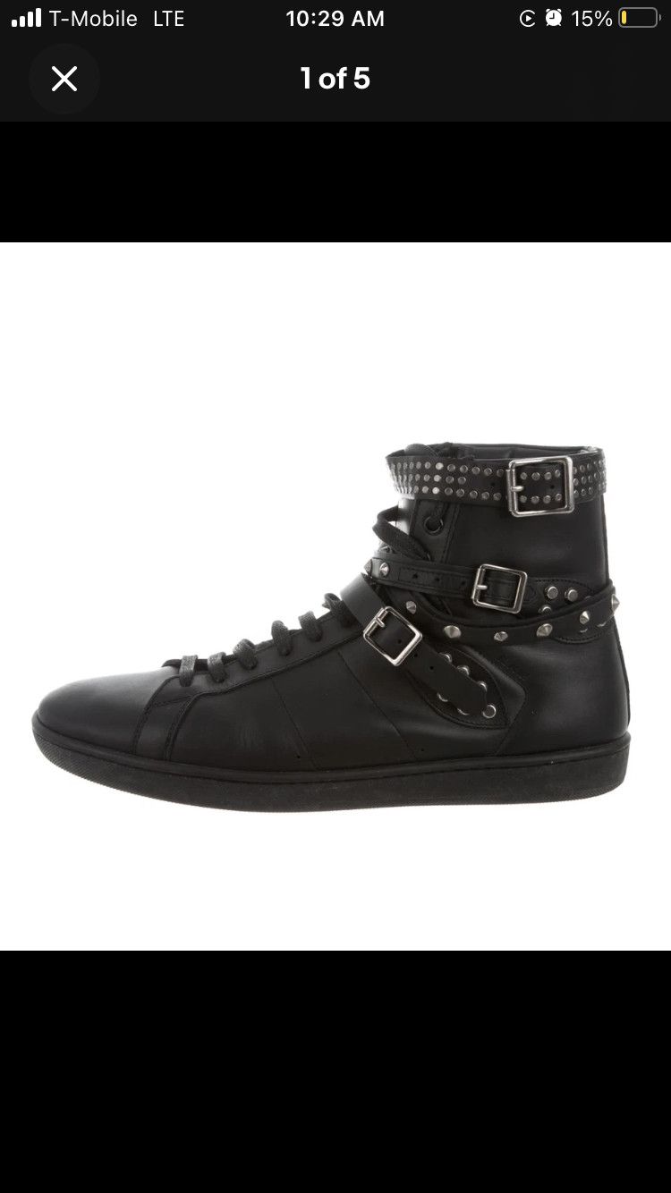 F/W 2014 Saint Laurent SL-16H Studded High Top Sneakers