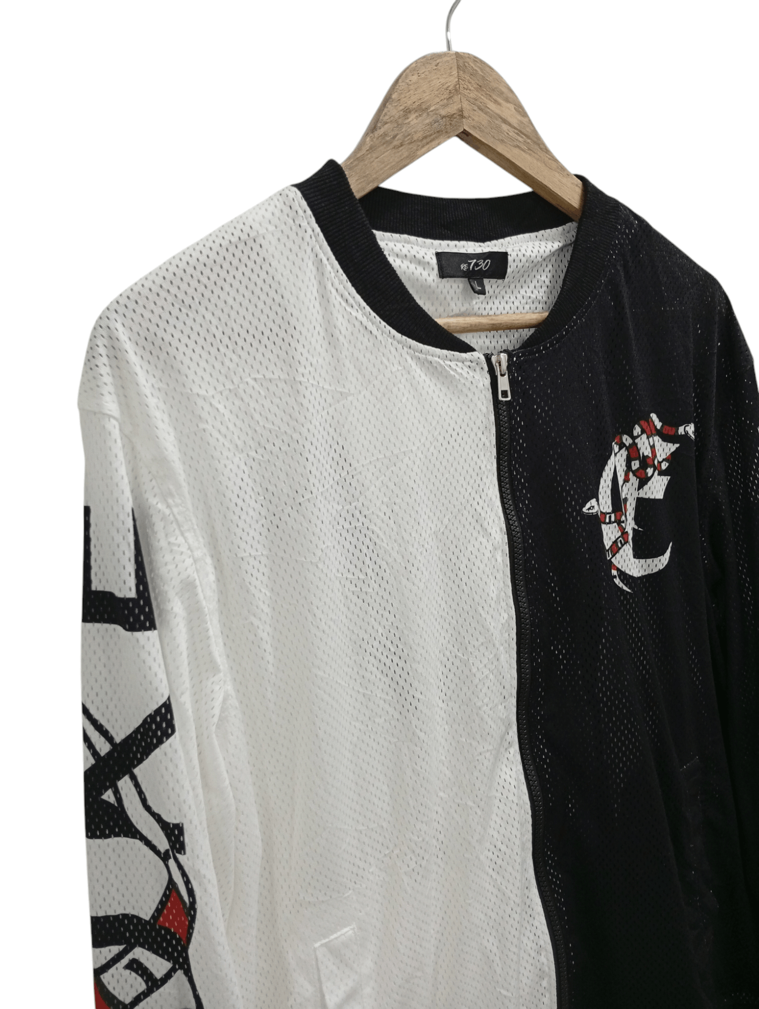 Japanese Brand 🔥🔥RE 730 Snake Printed Motif Sheer Mesh Jacket Size US L / EU 52-54 / 3 - 3 Thumbnail