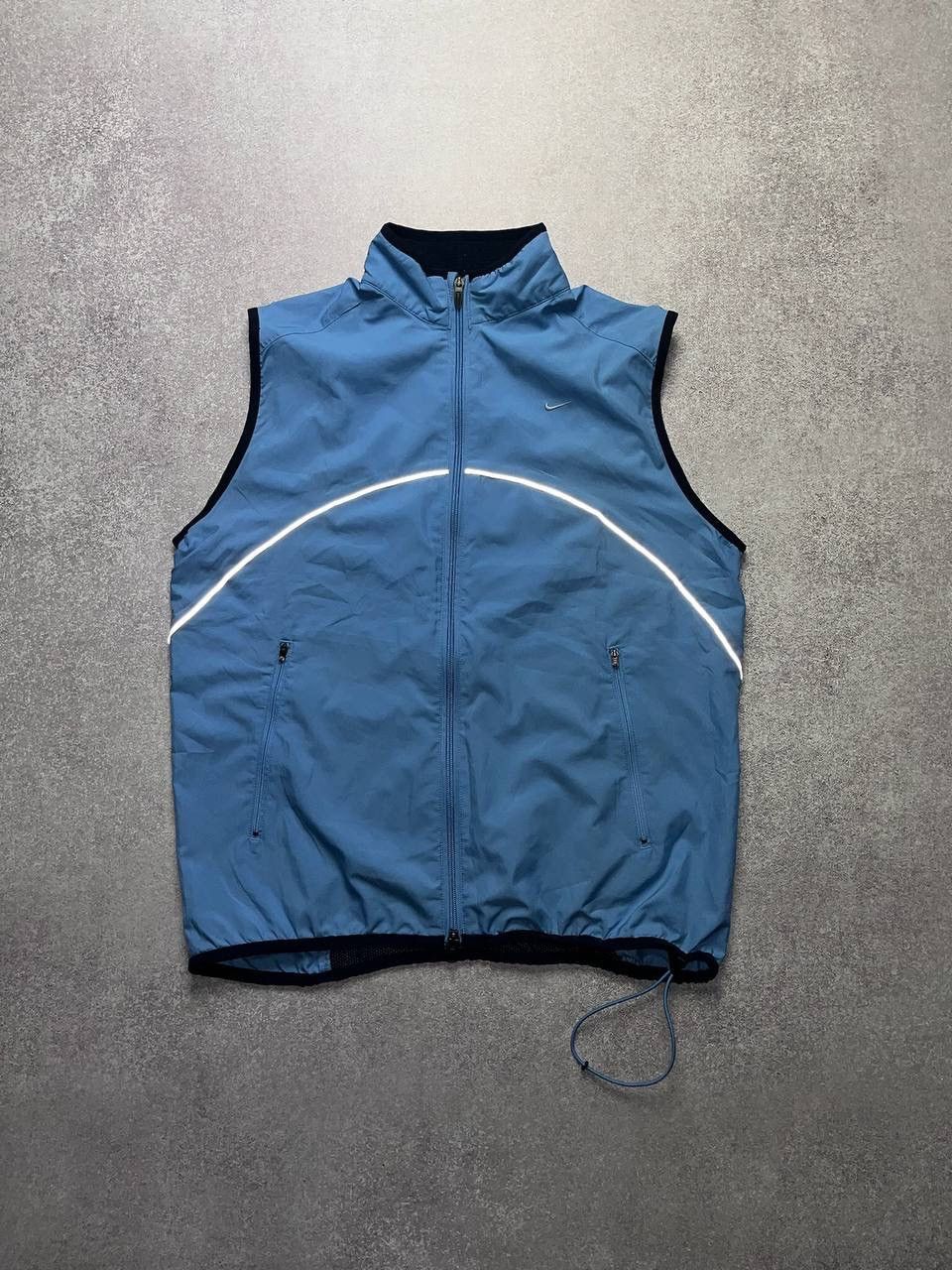 Nike × Vintage Vintage Nike Swoosh Baby Blue Nylon Vest L Size US L / EU 52-54 / 3 - 4 Thumbnail