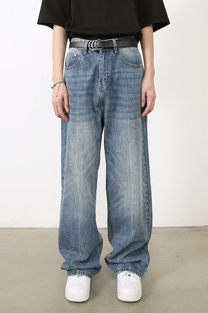 Japanese Brand × Jean Men's washed retro straight casual jeans Size US 32 / EU 48 - 1 Thumbnail