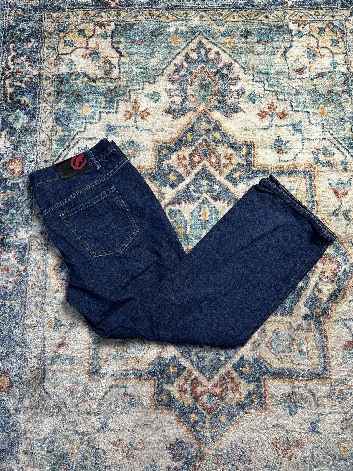 Ecko Unltd. Vintage Y2K Ecko Unltd Darkwash Baggy Blue Jeans Size 39 Size US 39 - 1 Thumbnail