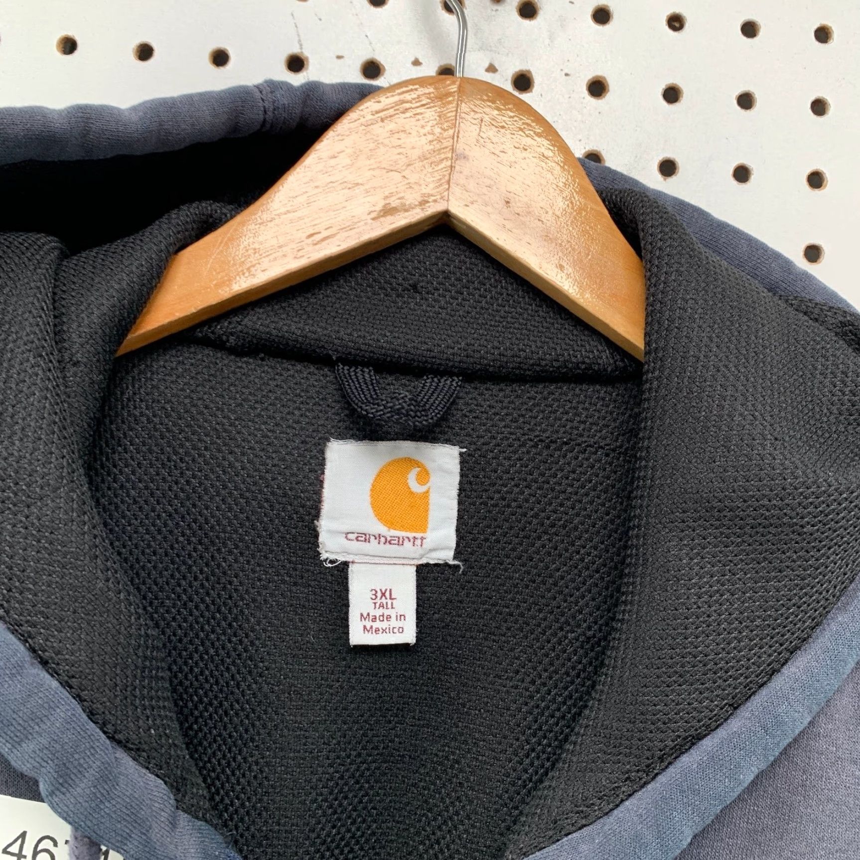 Carhartt VINTAGE Carhartt Hoodie Sweatshirt Mens 3XLT Tall Sun Faded Blue Thermal Lined Hoodie Mens XS Blue Winter Sweatshirt Carhartt Size US XS / EU 42 / 0 - 2 Thumbnail