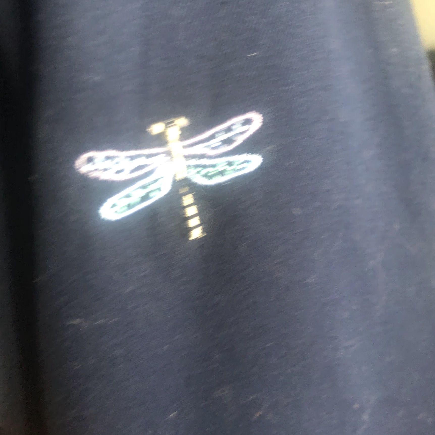 Vintage ALFRED DUNNER Pants Women 12 Blue Elastic Waist Pockets Dragonfly Embroidered Print Cropped Nature Size 34" / US 12 / IT 48 - 4 Thumbnail